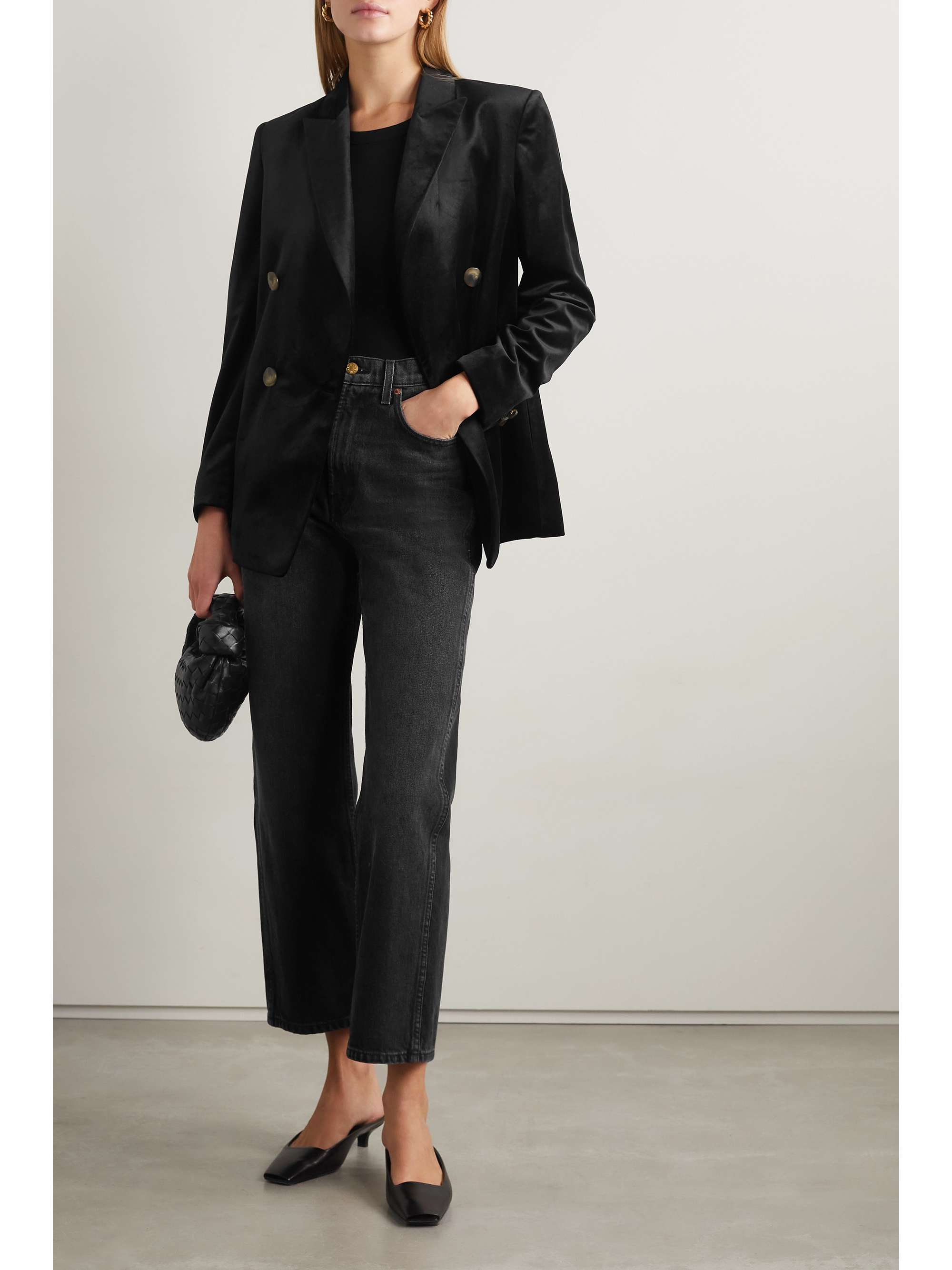 vince black blazer