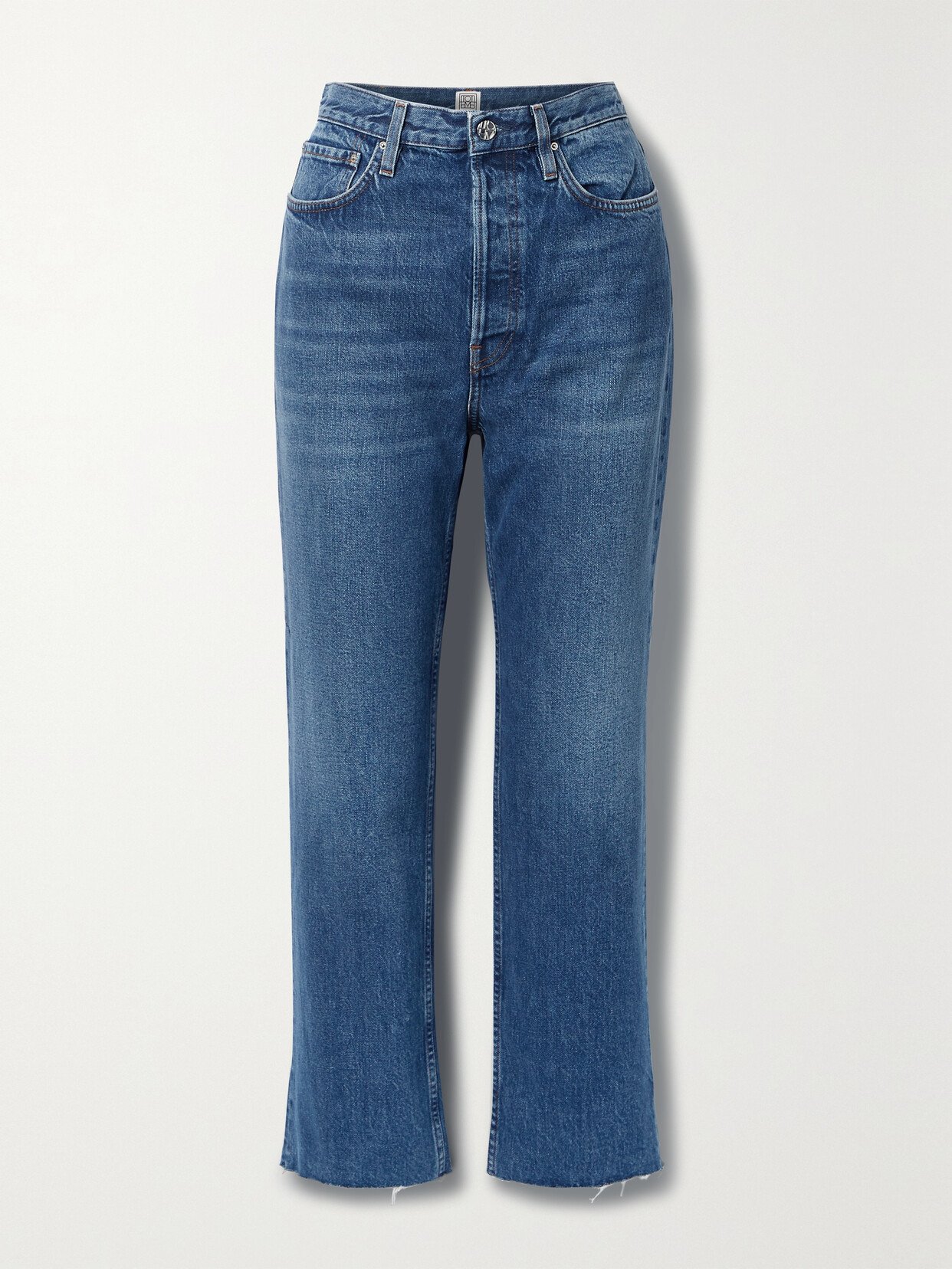 Totême Classic High-rise Straight-leg Organic Jeans In Blue