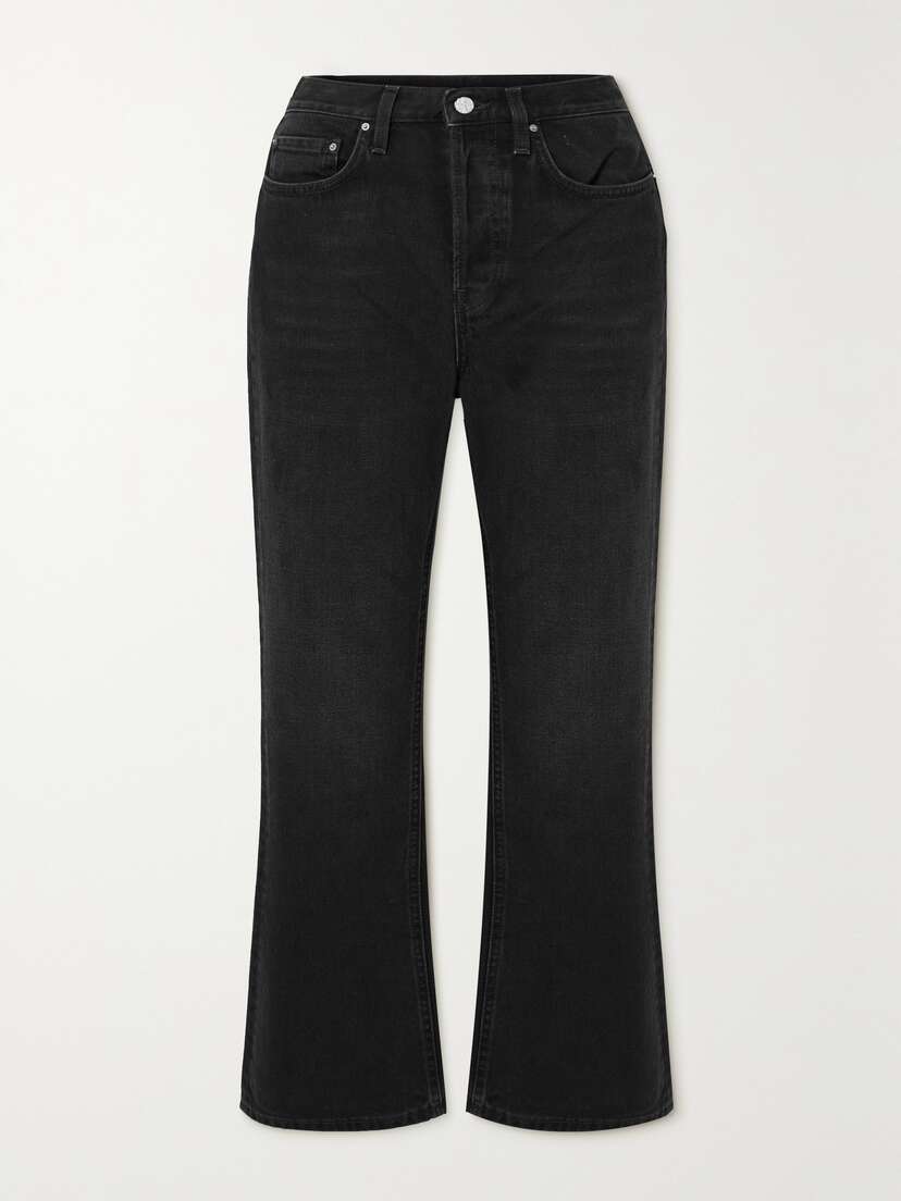 TOTEME Cropped High-rise Flared Organic Jeans