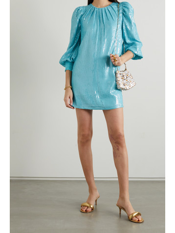 alice + olivia Pauletta sequined tulle mini dress