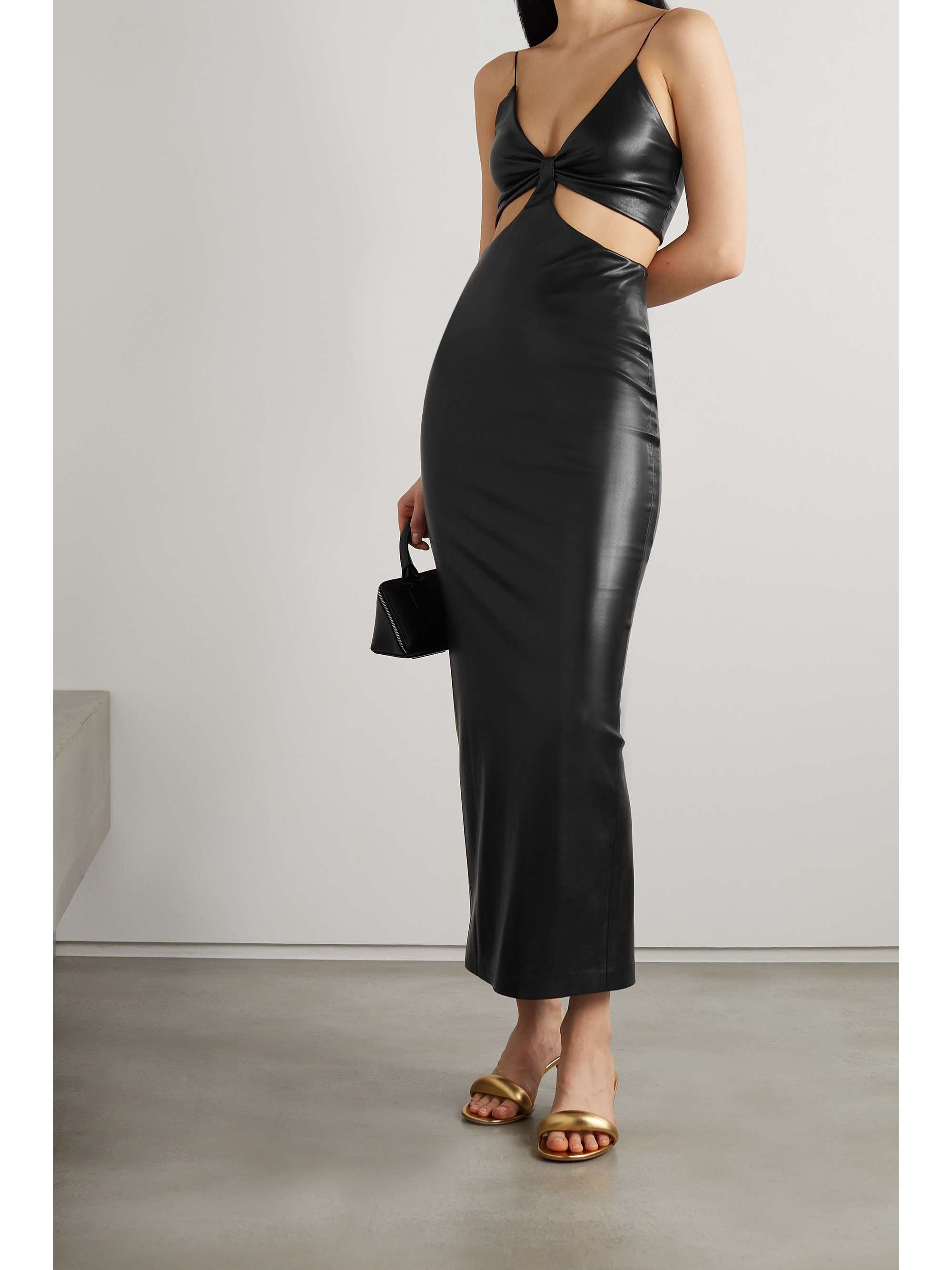 ALICE + OLIVIA Havana cutout faux leather maxi dress | NET-A-PORTER