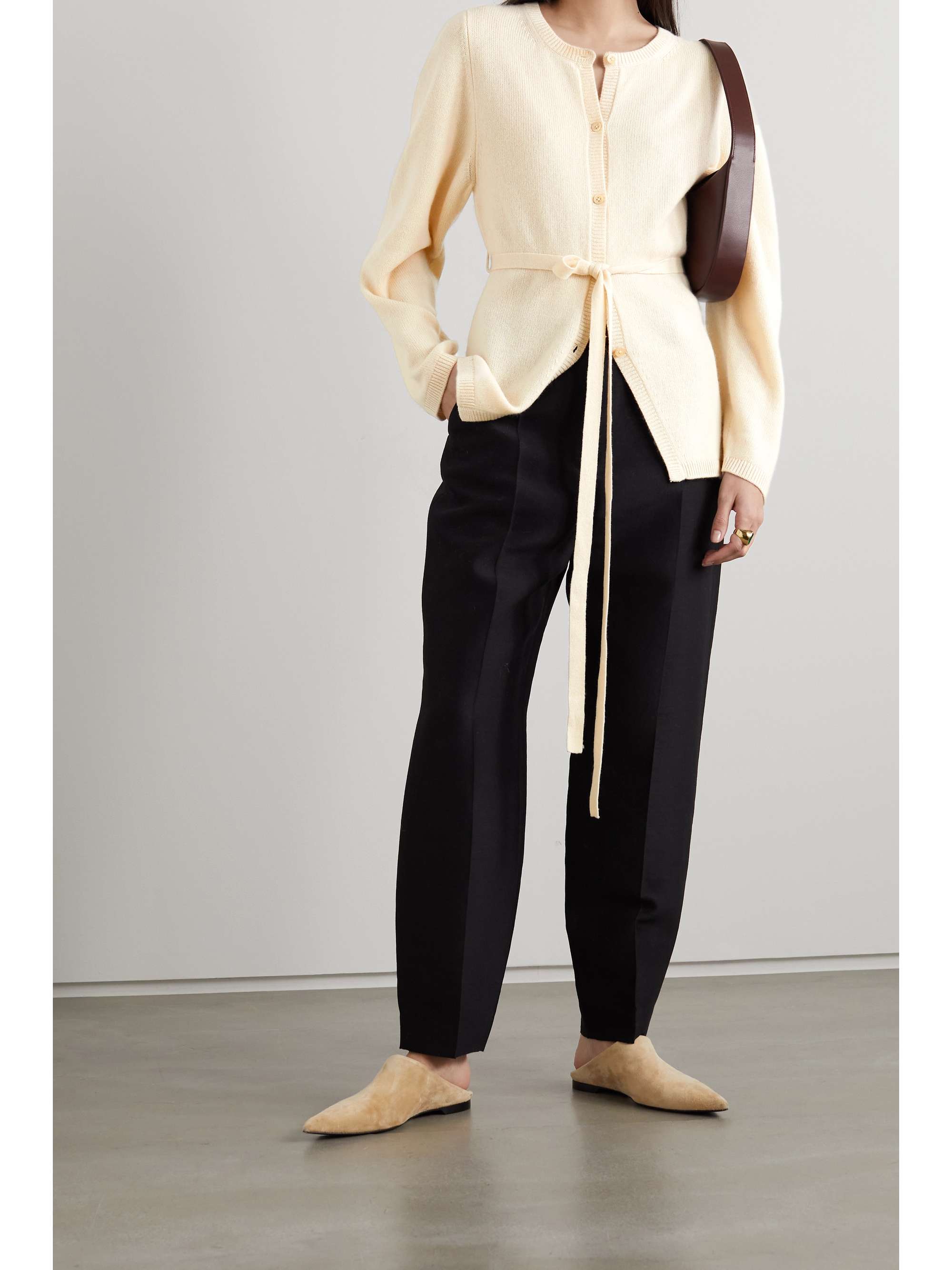 belted cashmere cardigan