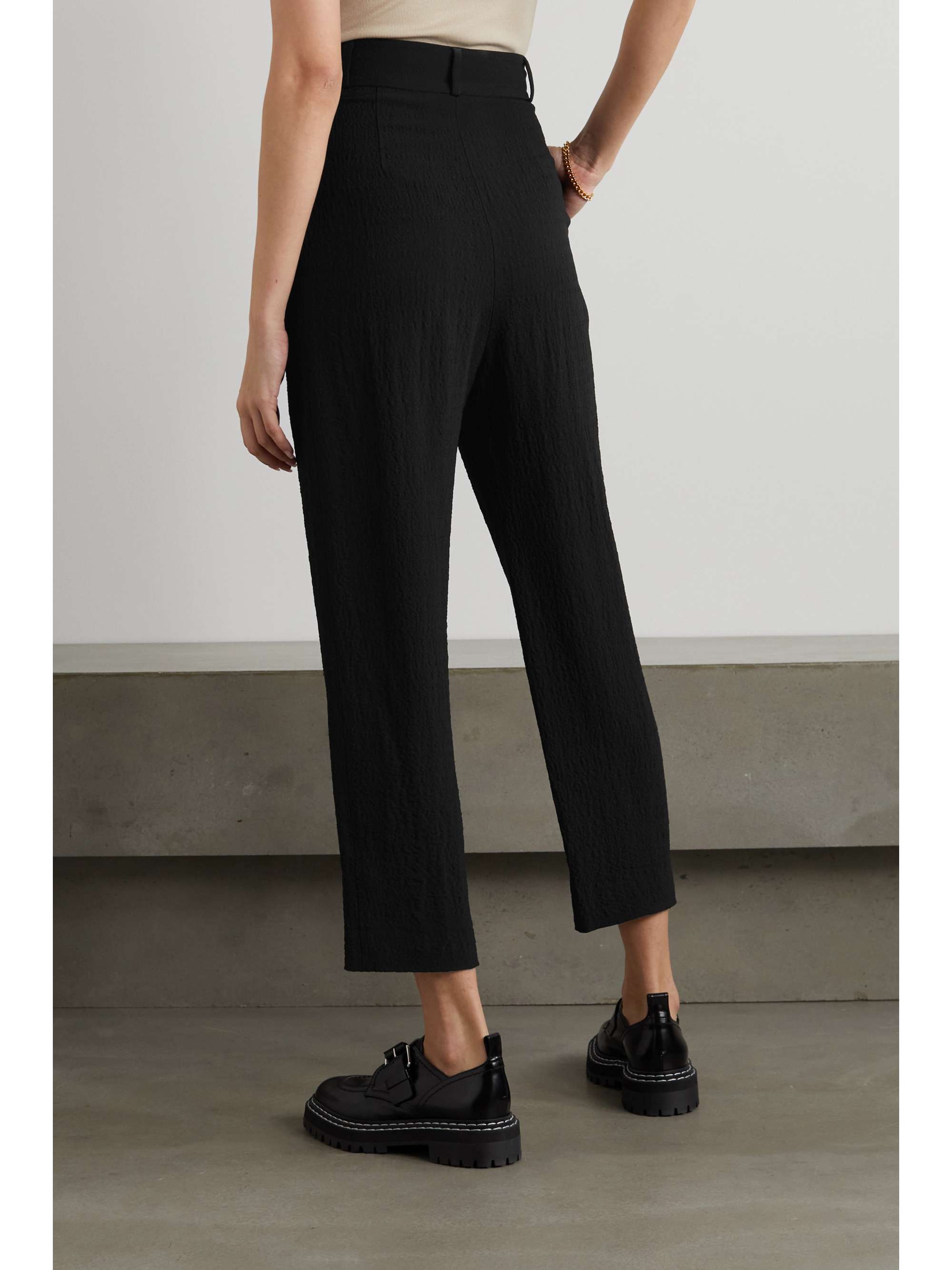 cropped pleated pants