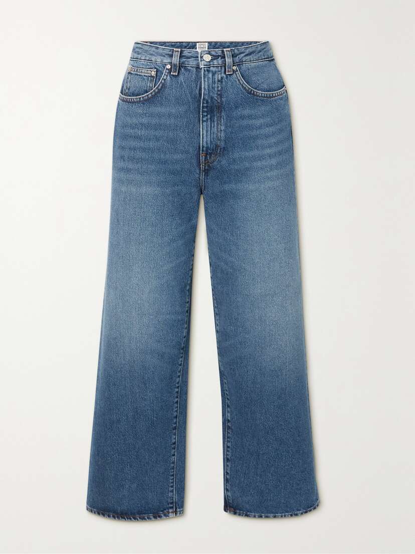 TOTEME + Net Sustain Cropped High-rise Flared Organic Jeans