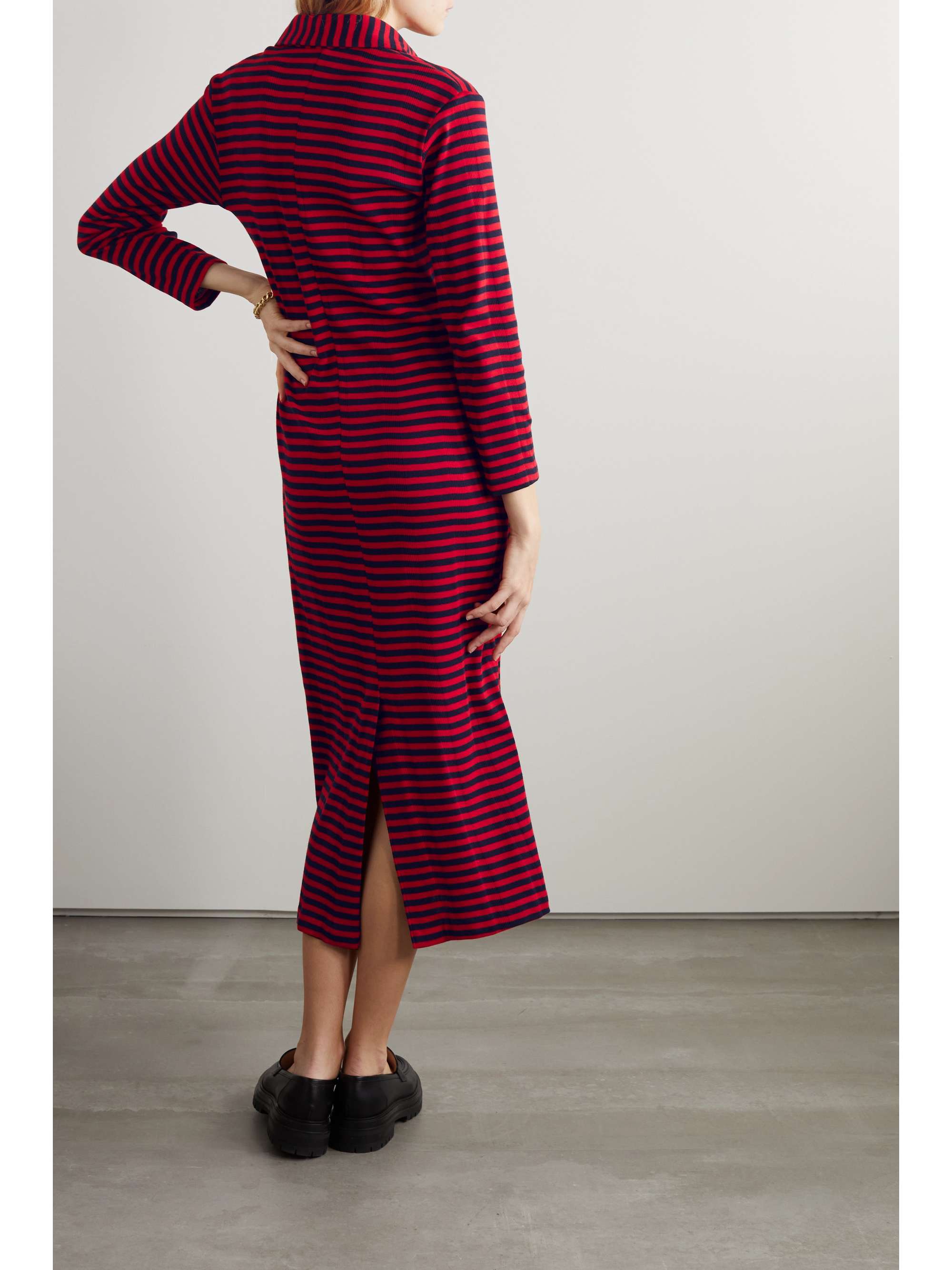 GIULIVA HERITAGE The Ingrid striped cotton-jersey midi dress