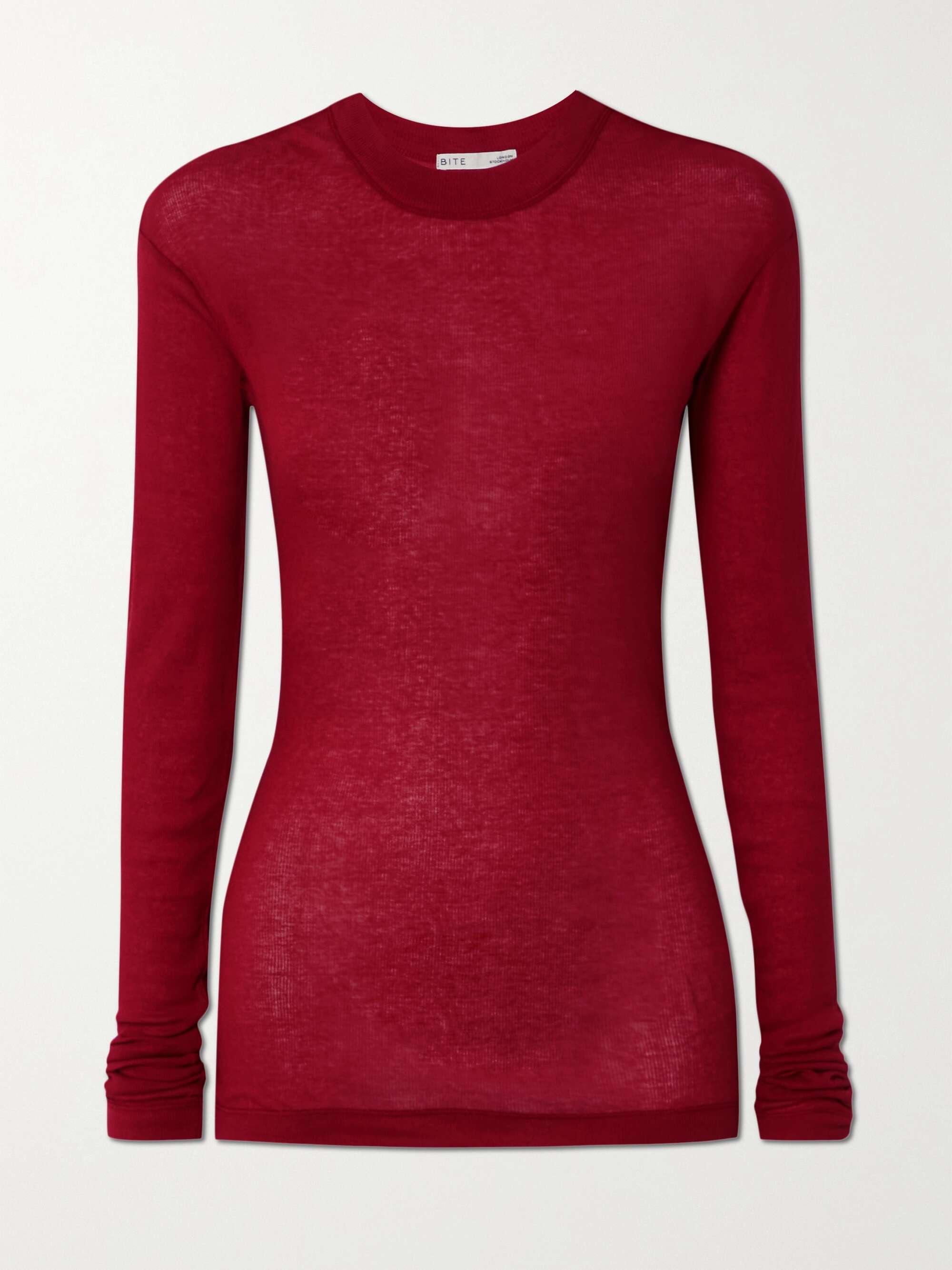 SUSTAIN ribbed organic cotton-jersey 