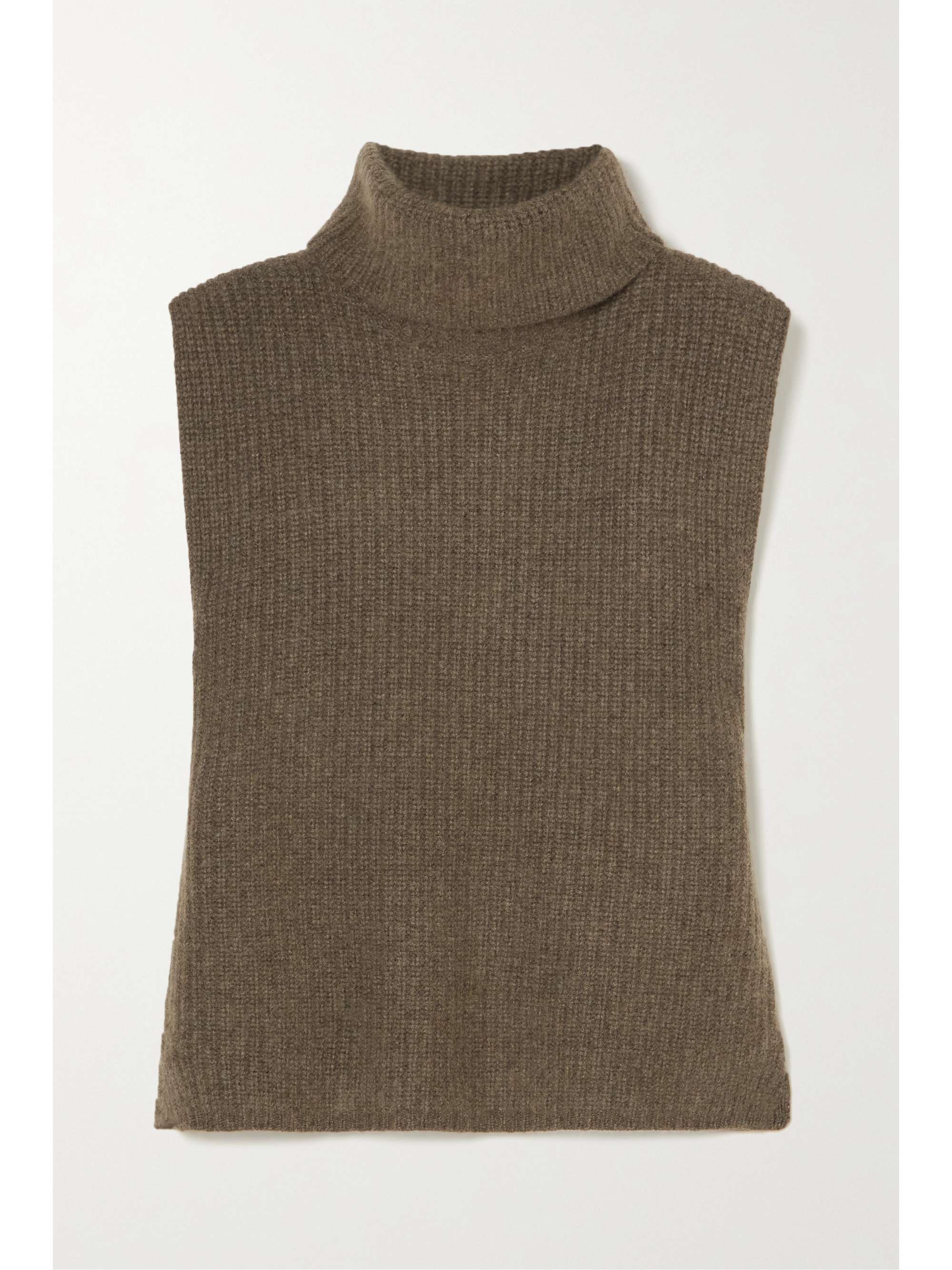 cashmere sleeveless turtleneck