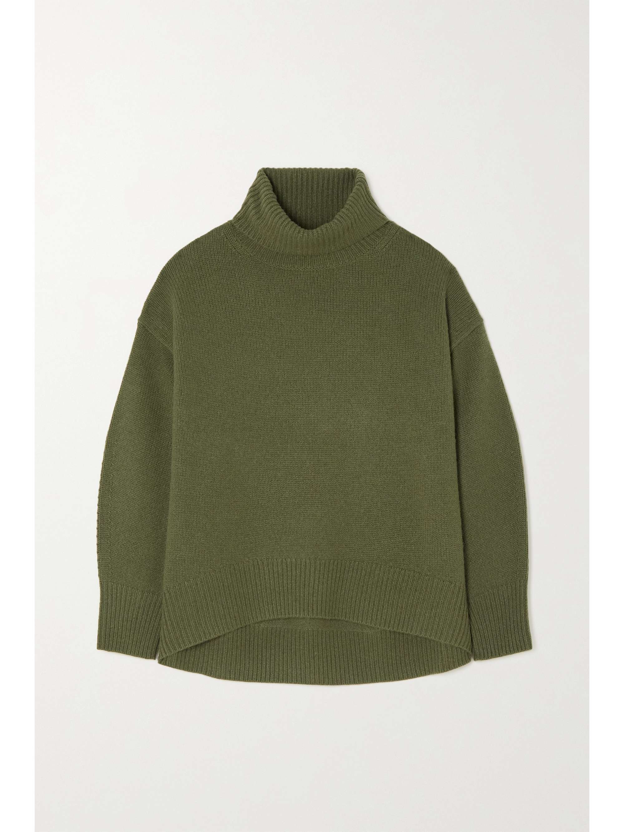 green cashmere turtleneck