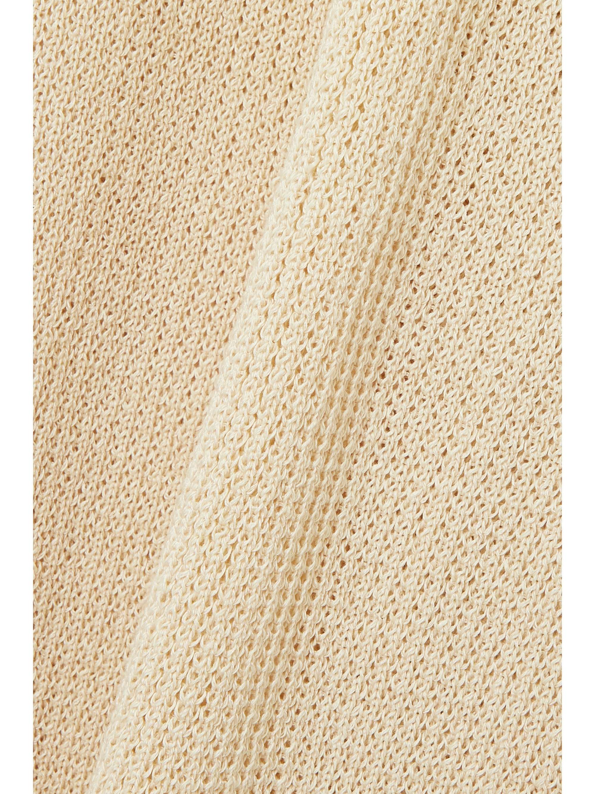 LE 17 SEPTEMBRE Ribbed linen-blend straight-leg pants