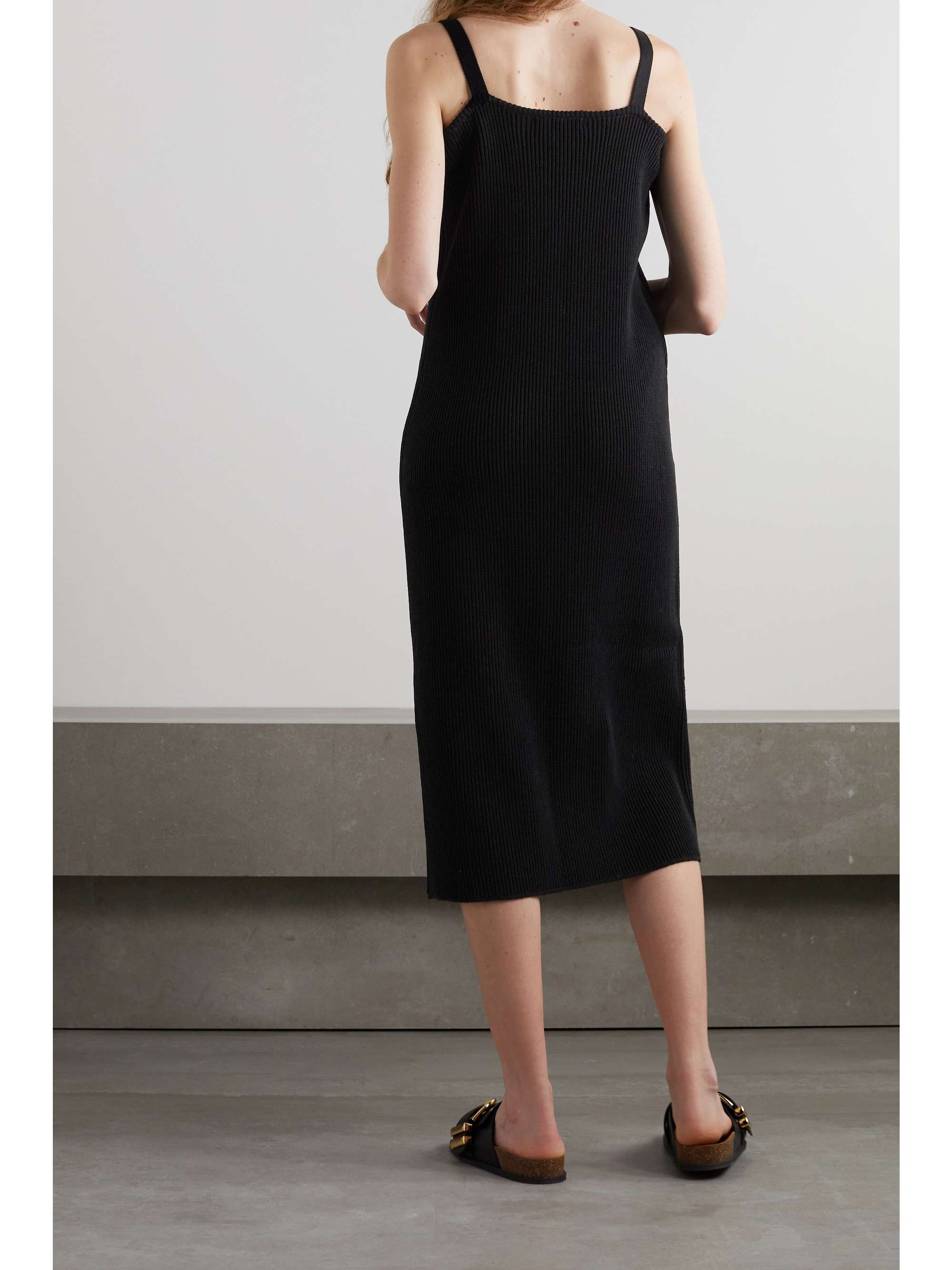 LE 17 SEPTEMBRE Ribbed-knit cotton midi dress | NET-A-PORTER