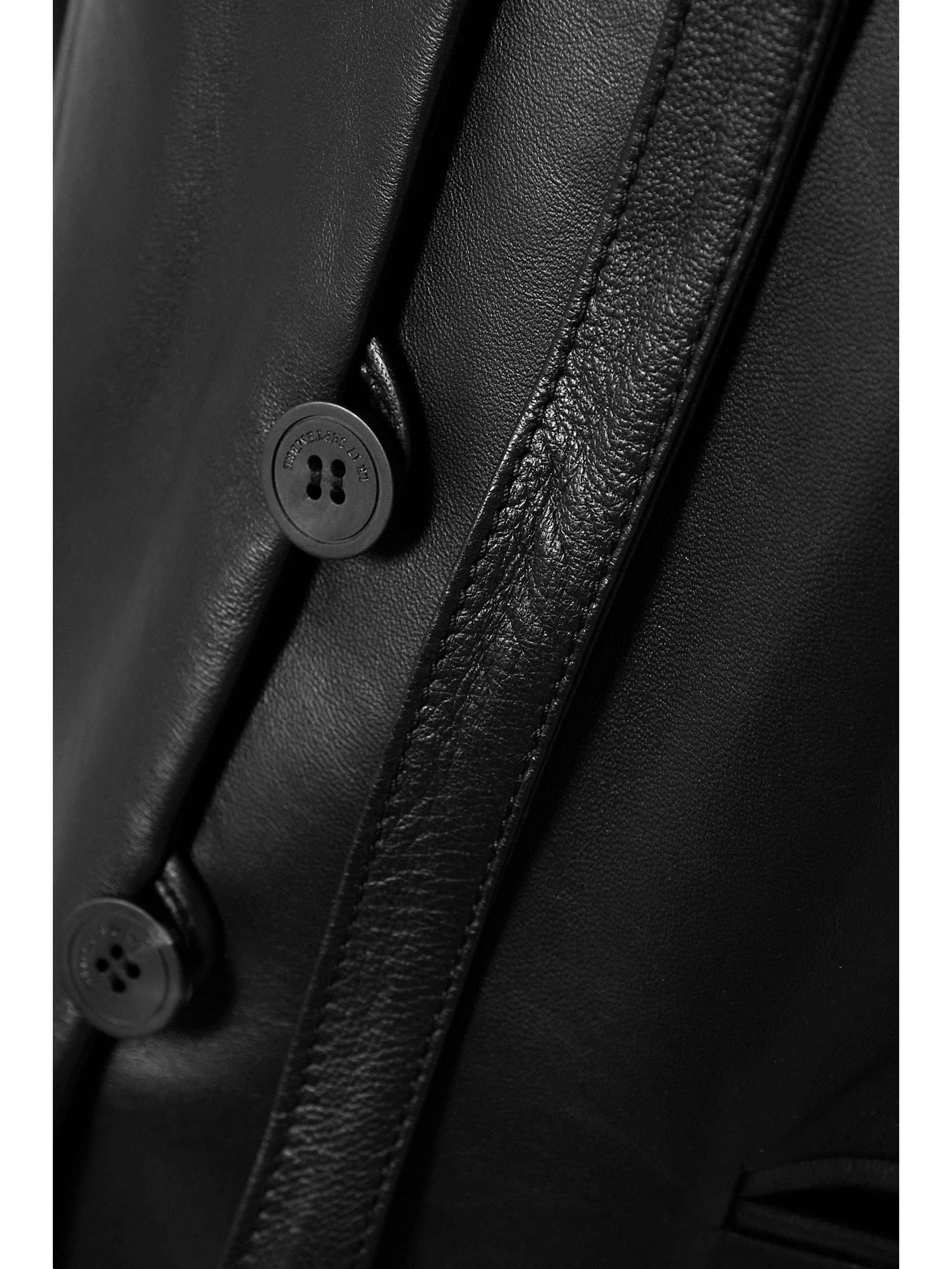LE 17 SEPTEMBRE Belted leather jacket