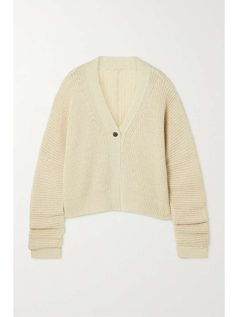 LE 17 SEPTEMBRE Ribbed Linen-blend Cardigan