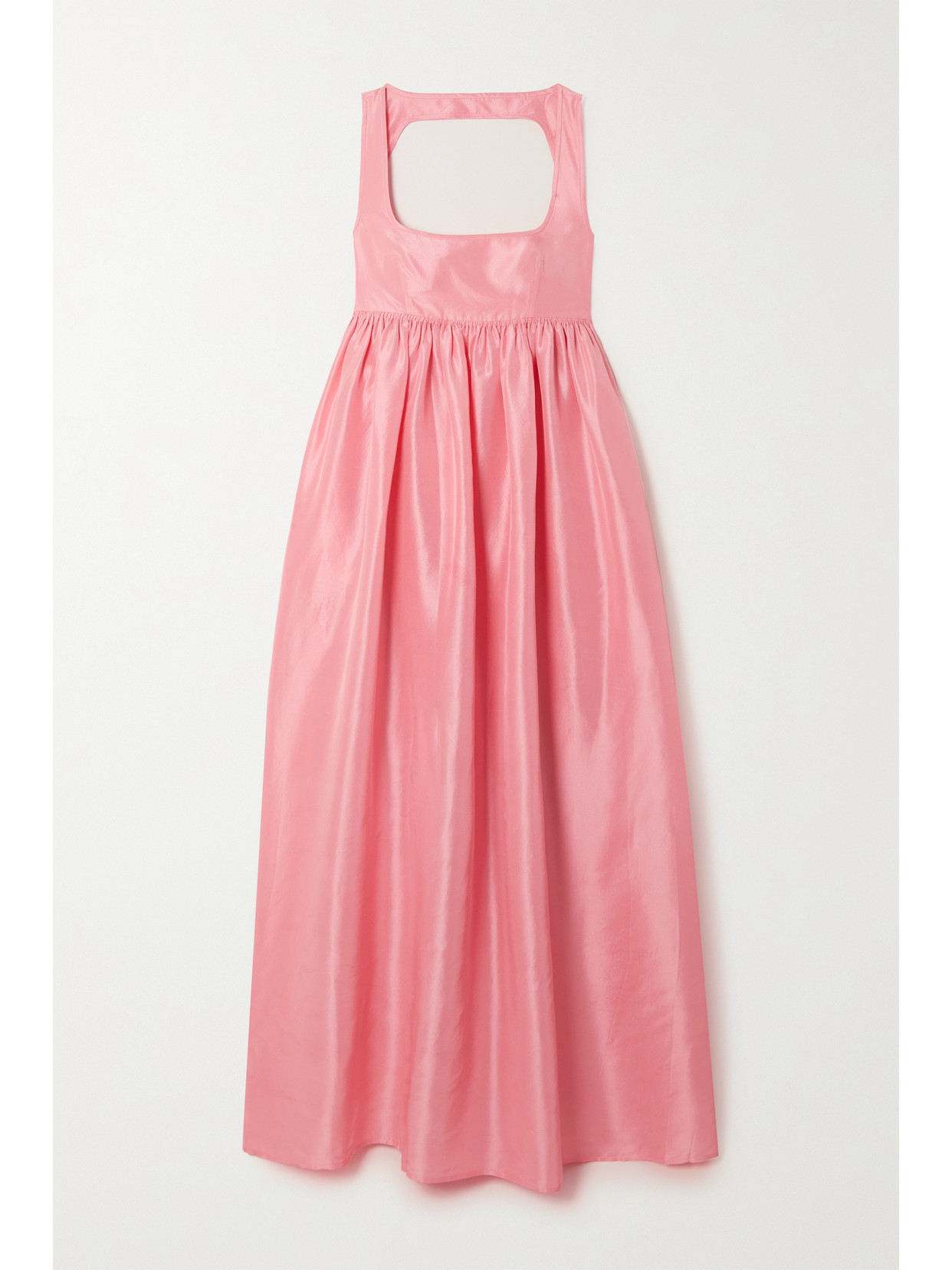 OROTON GATHERED SILK-TAFFETA MAXI DRESS