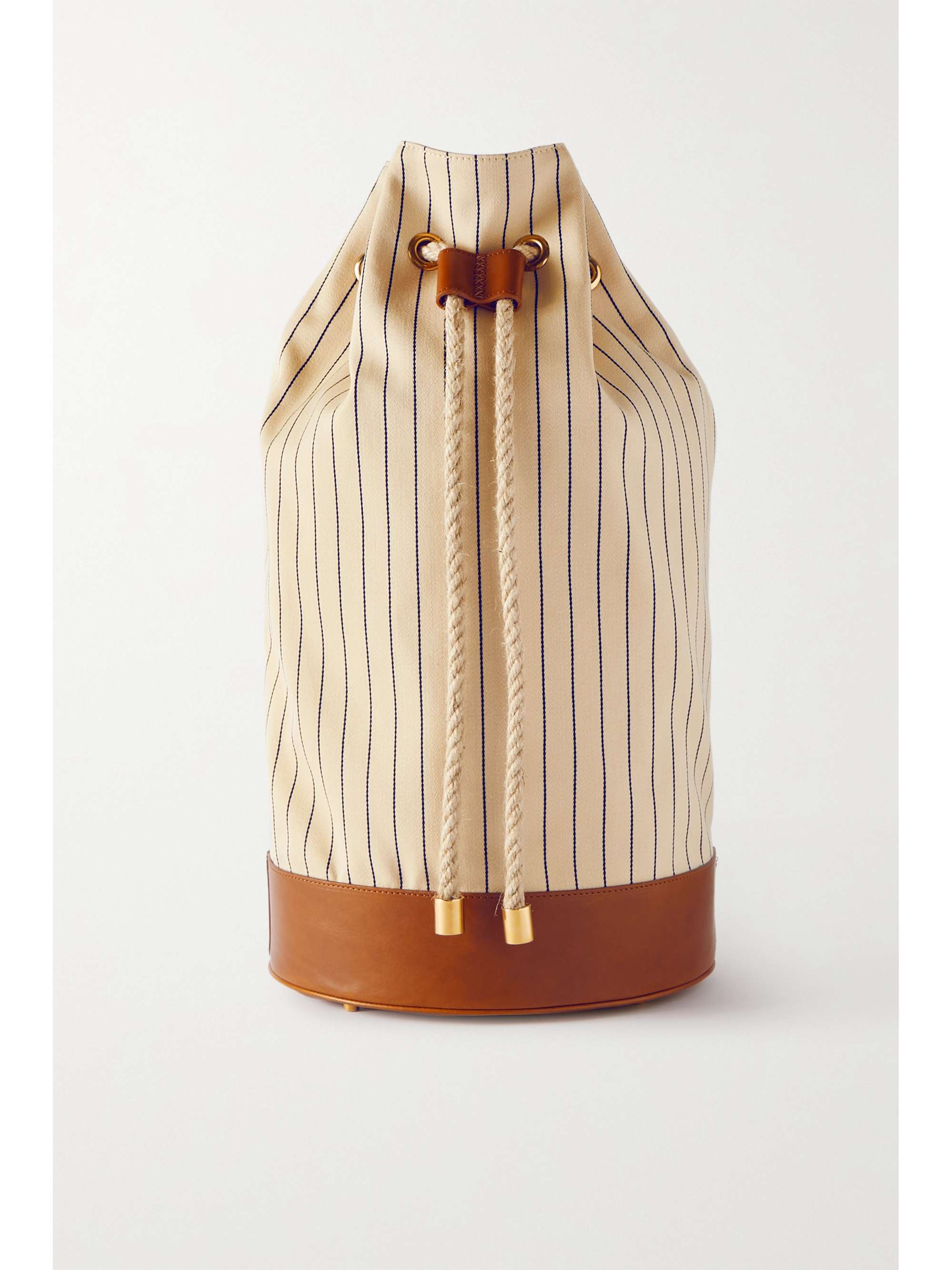 striped canvas backpack