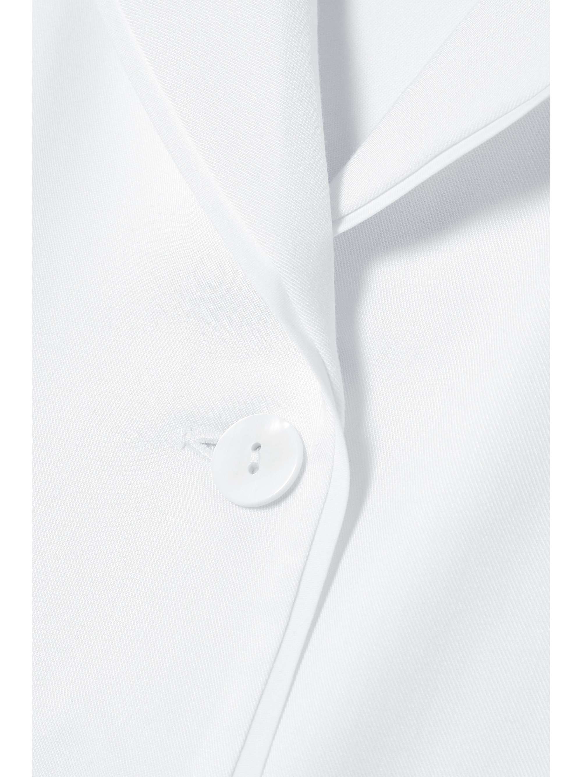 SLEEPER Feather-trimmed twill pajama set