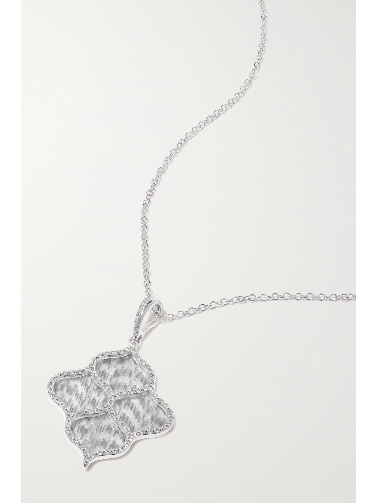 Boghossian - 18-karat White Gold, Titanium Fiber And Diamond Necklace - one size 22 Awaiting product image