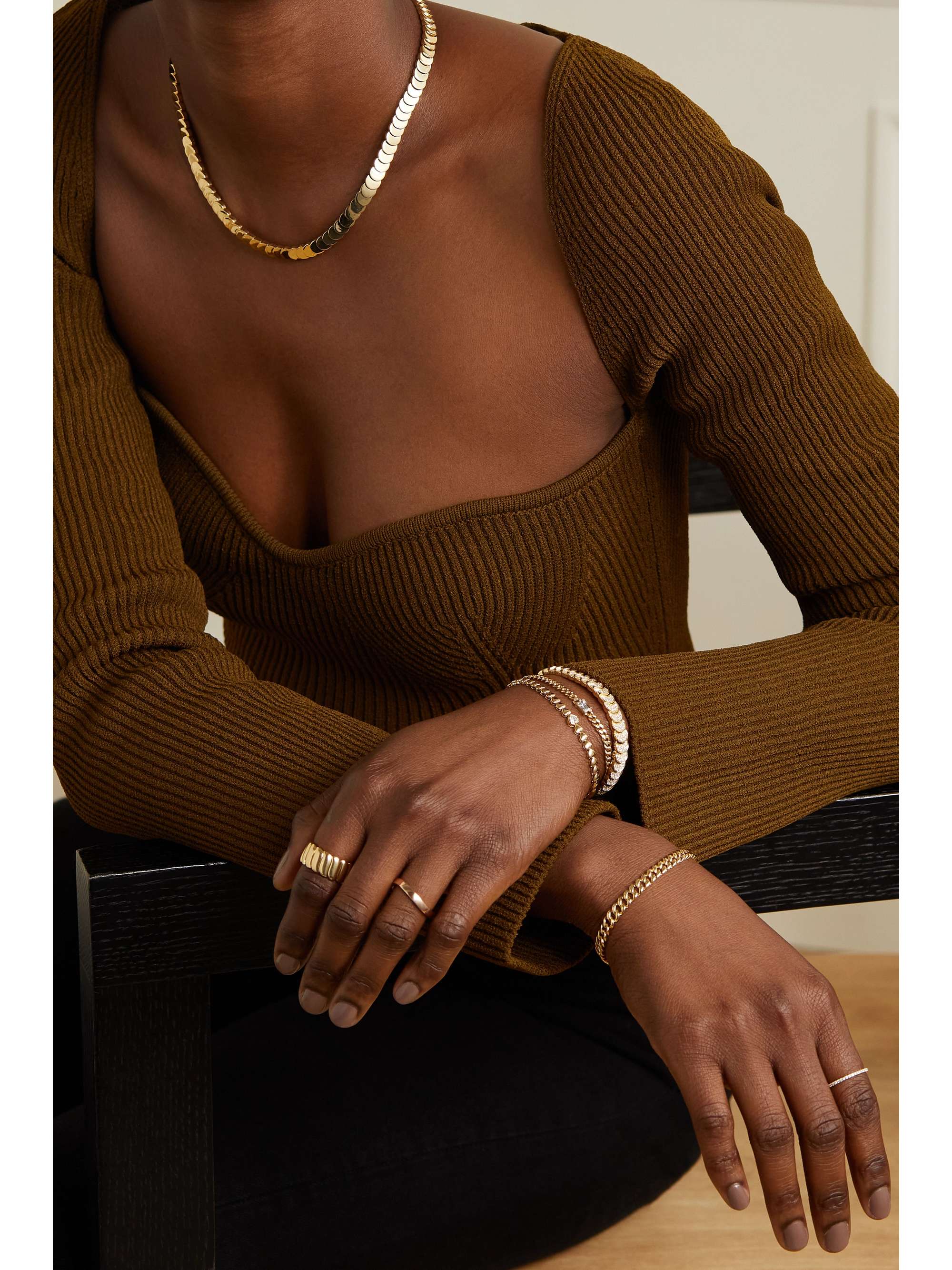 ANITA KO 18-karat gold diamond bracelet