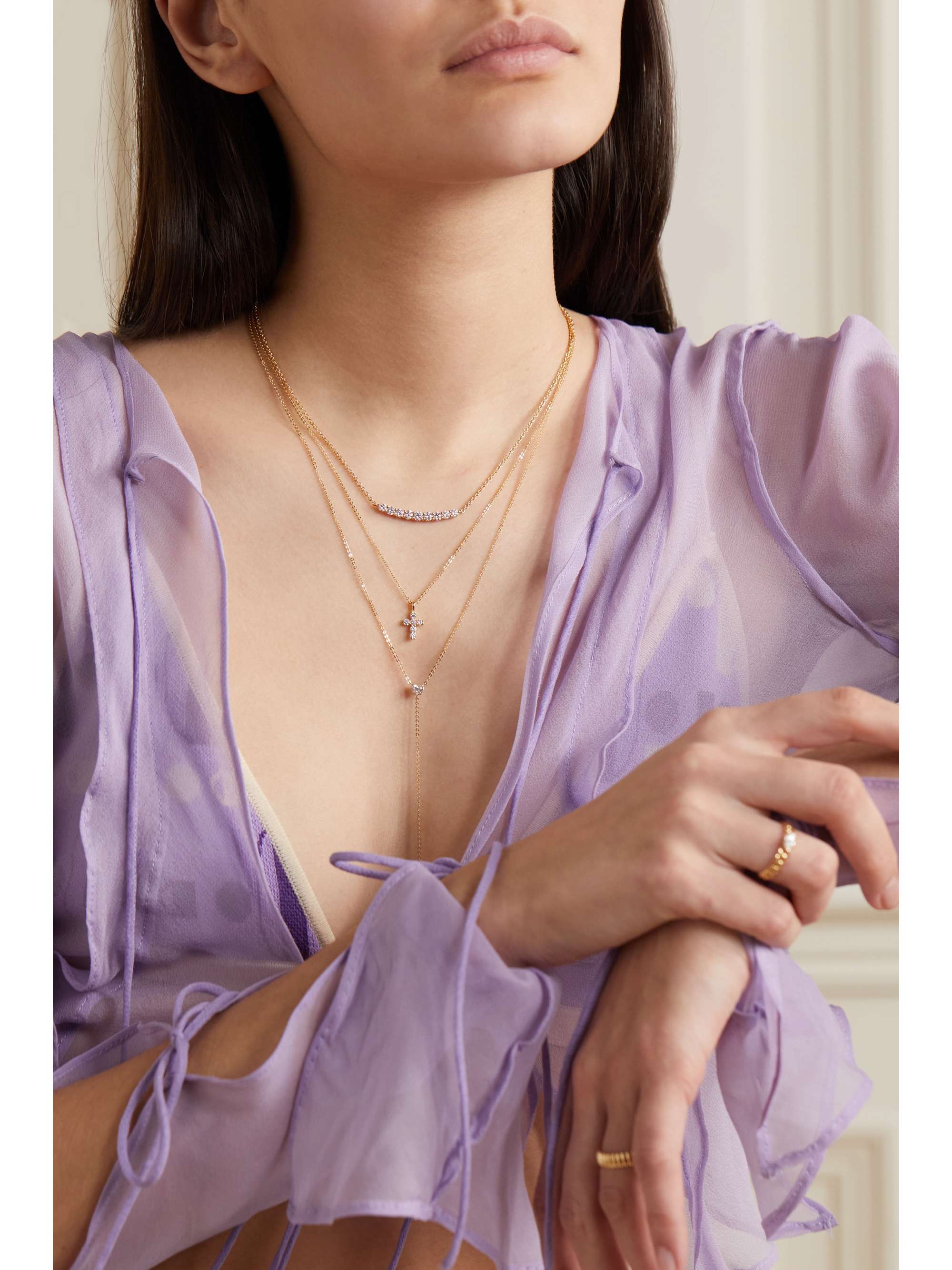 ANITA KO Delilah Kette aus 18 Karat Gold mit Diamanten