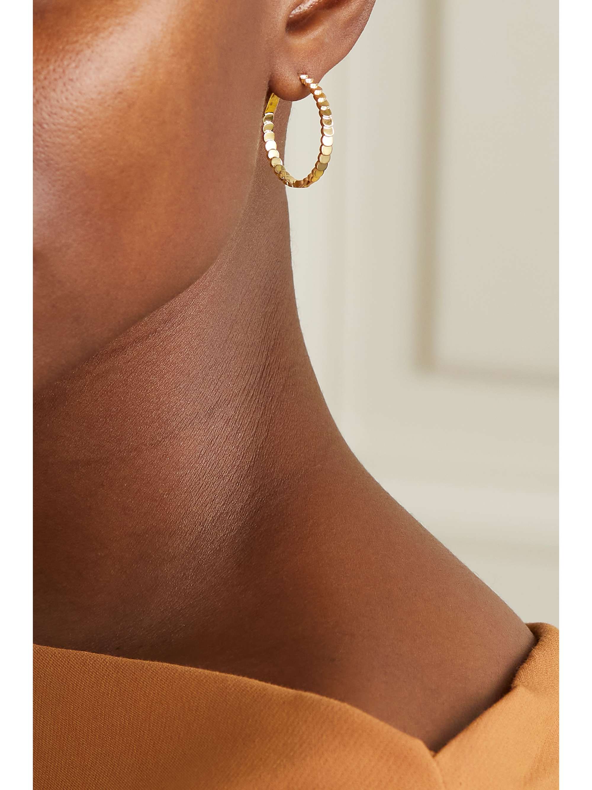 ANITA KO Luna 18-karat gold hoop earrings