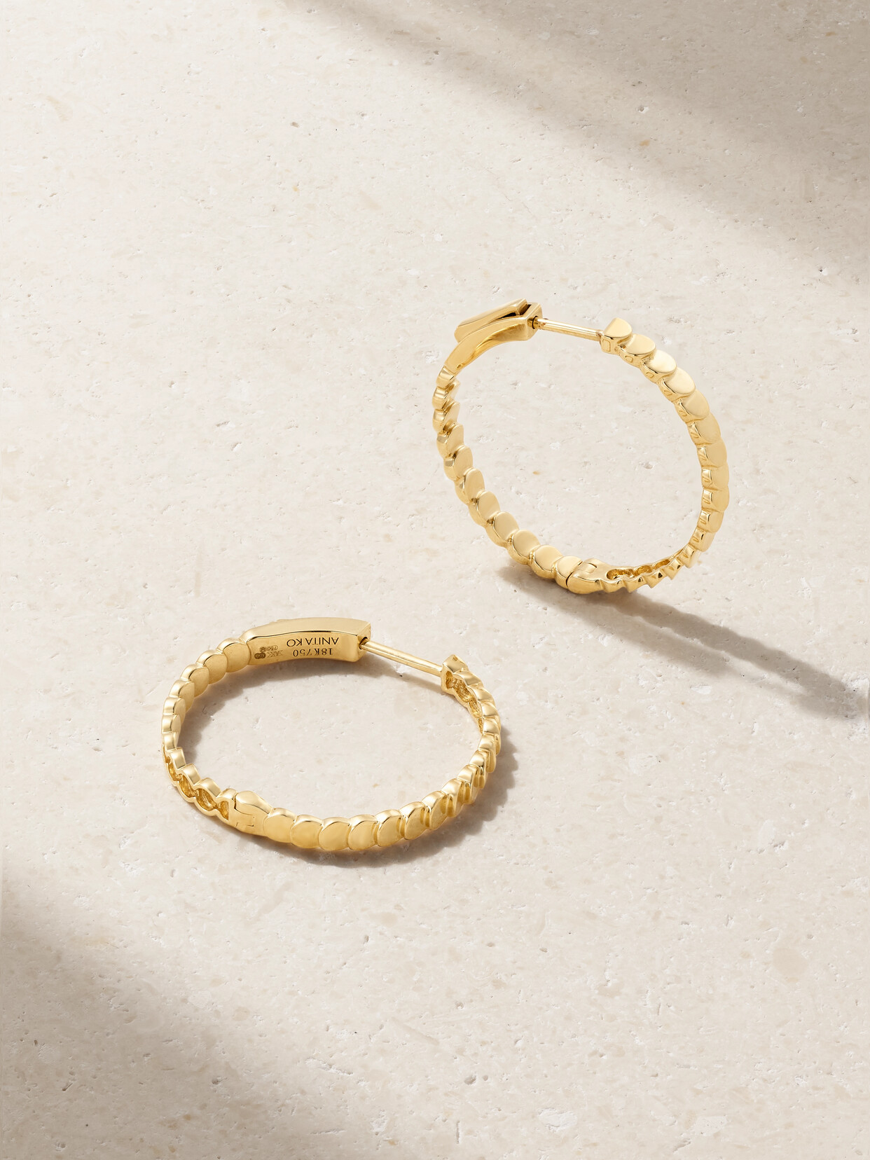 Anita Ko Luna 18-karat Gold Hoop Earrings