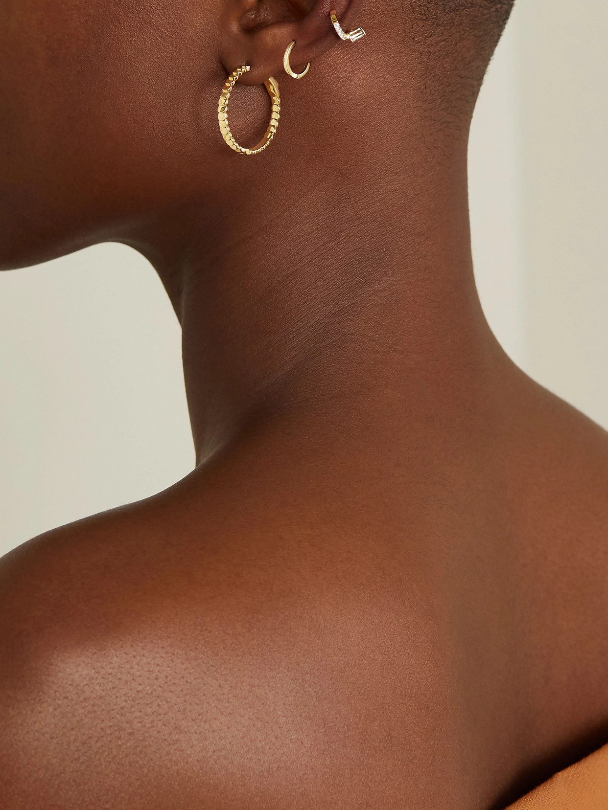 Shop Anita Ko Luna 18-karat Gold Hoop Earrings