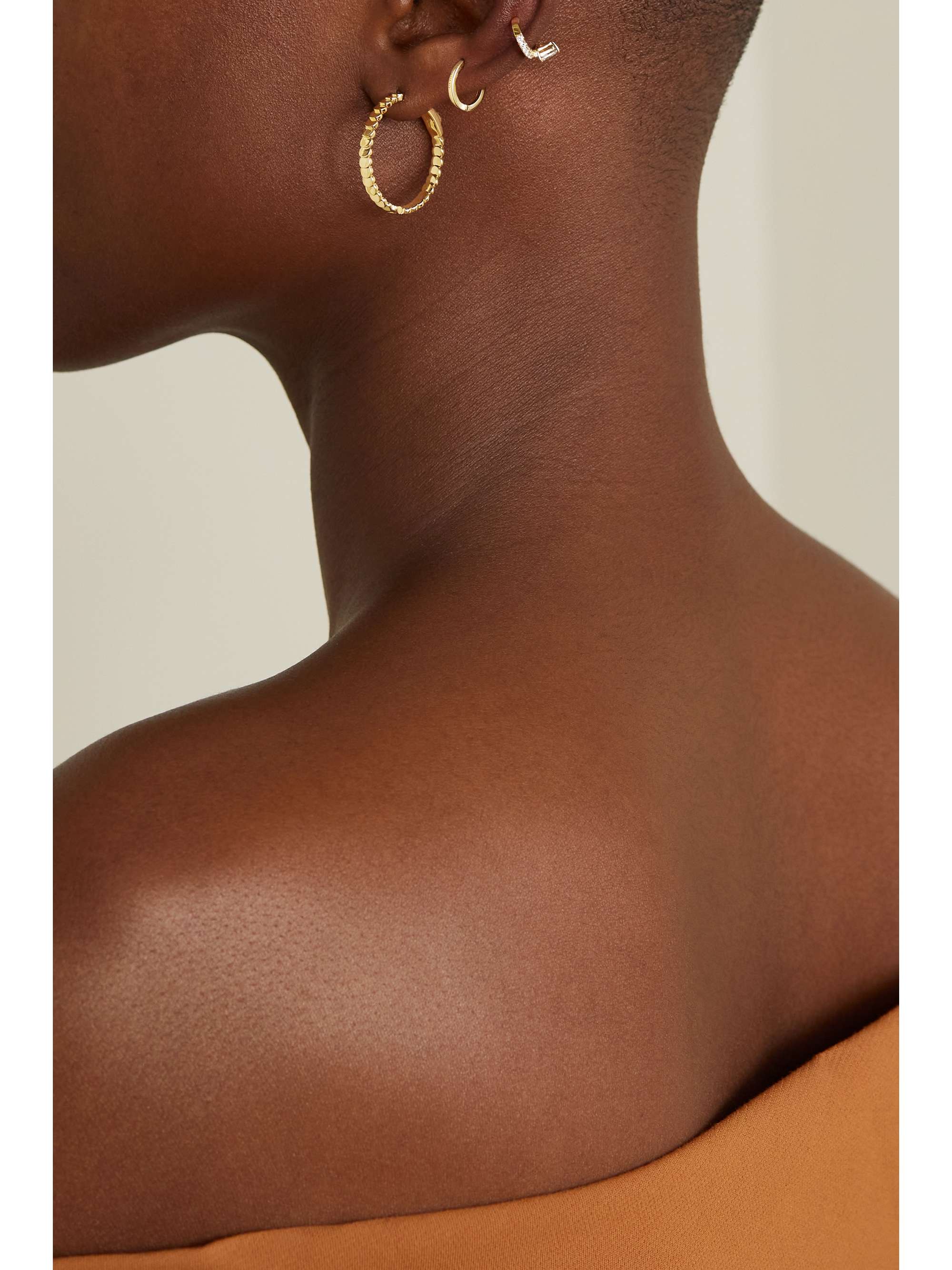 ANITA KO Luna 18-karat gold hoop earrings