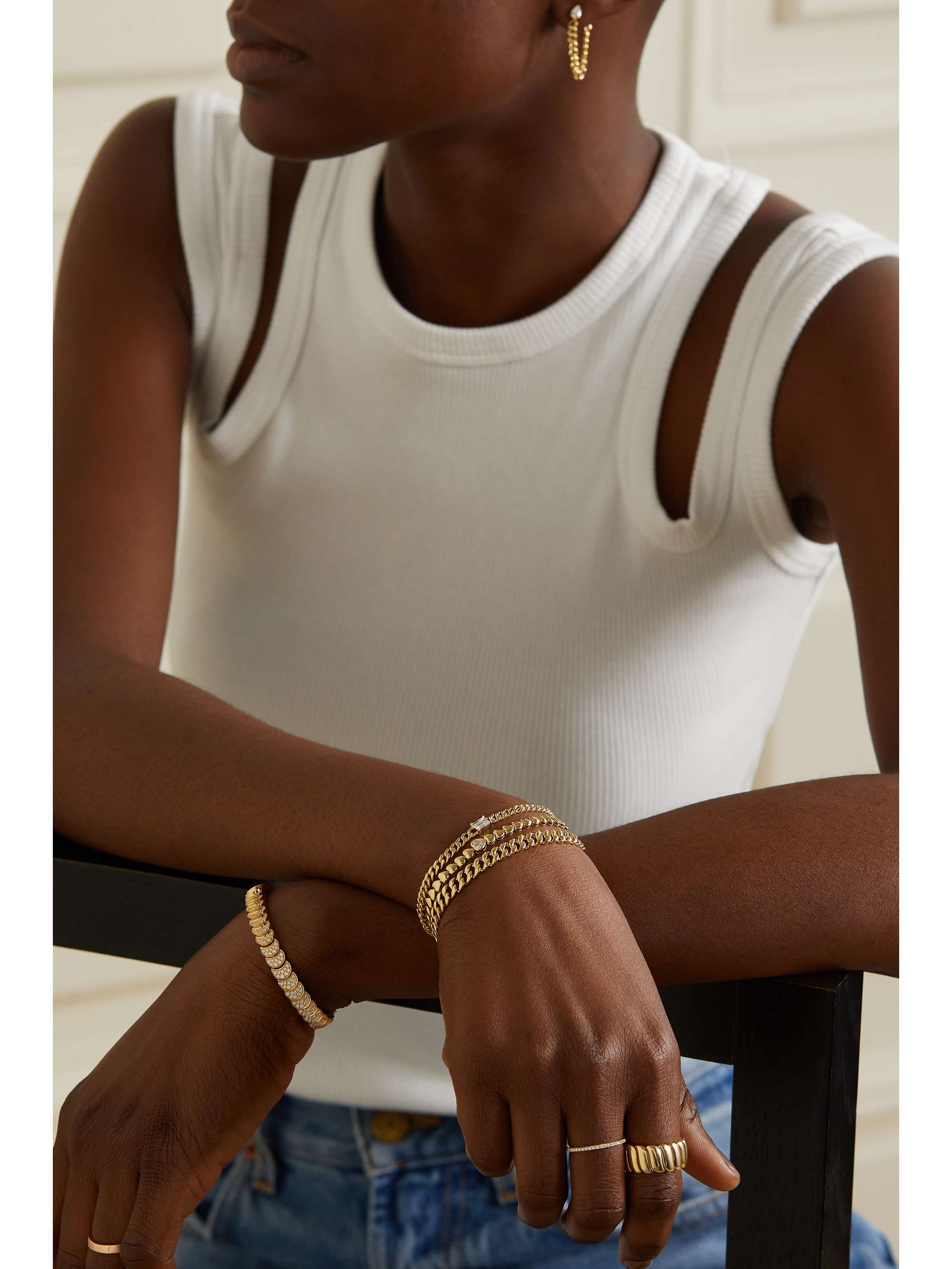 ANITA KO Havana 18-karat gold bracelet