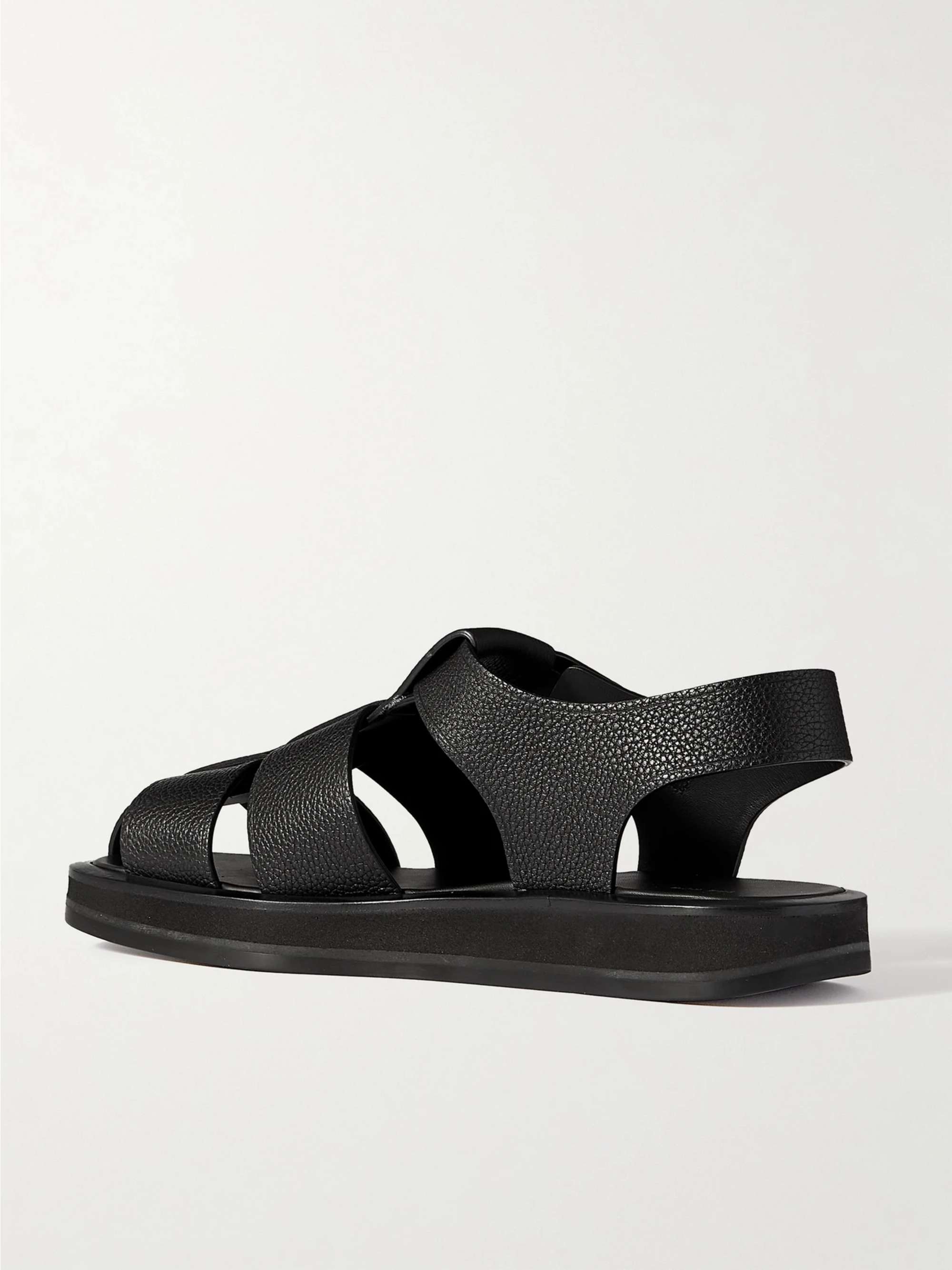 Fisherman woven textured-leather sandals Fisherman woven textured-leather sandals