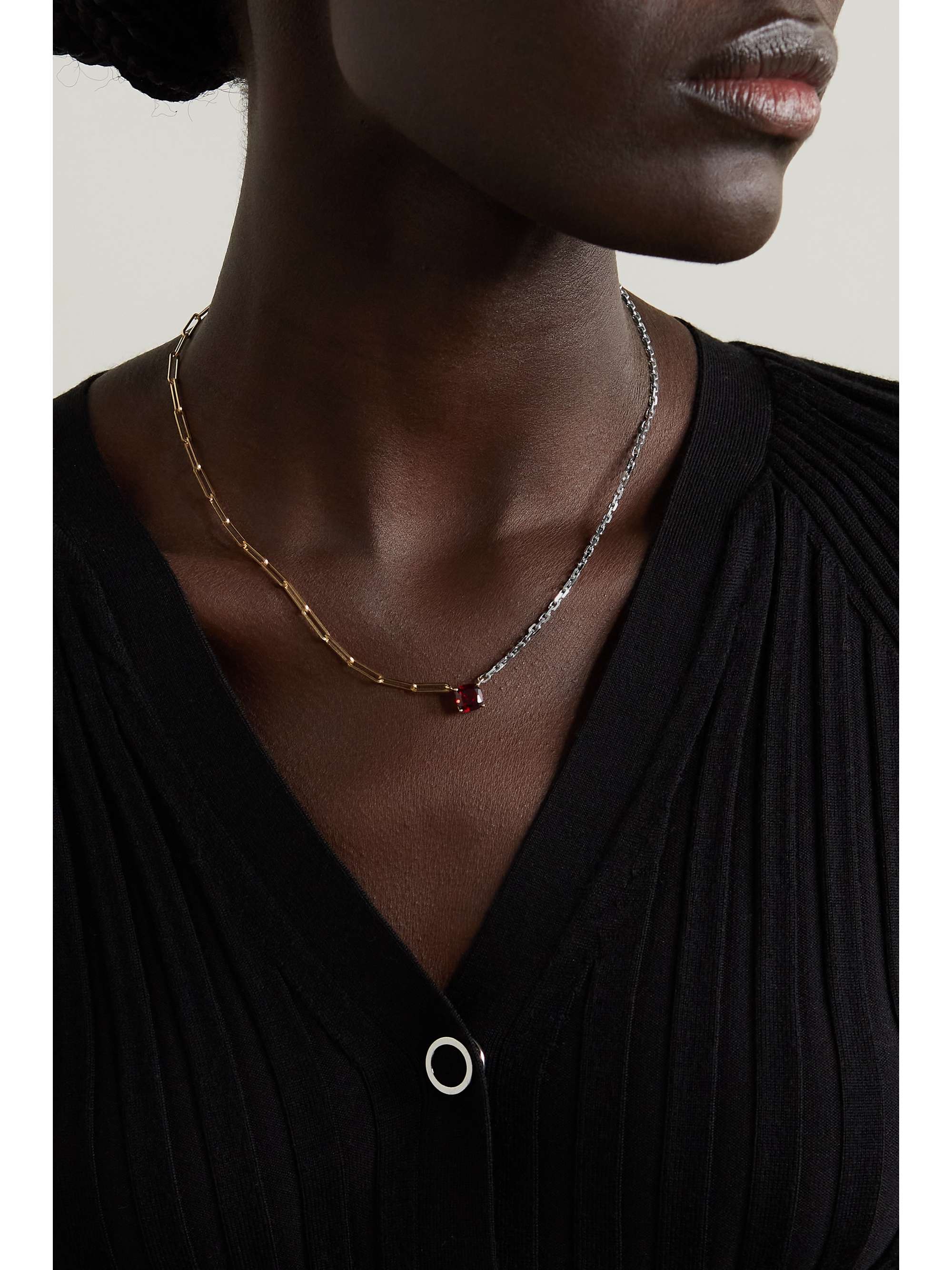 Gold 18-karat white and yellow gold 