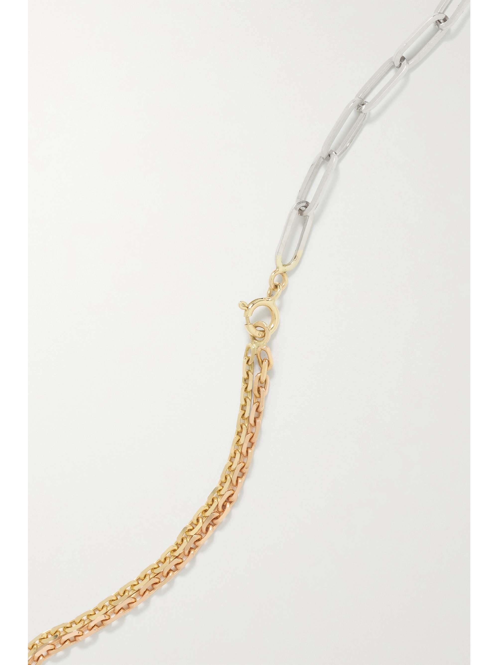 YVONNE LÉON 18-karat white, yellow and rose gold necklace