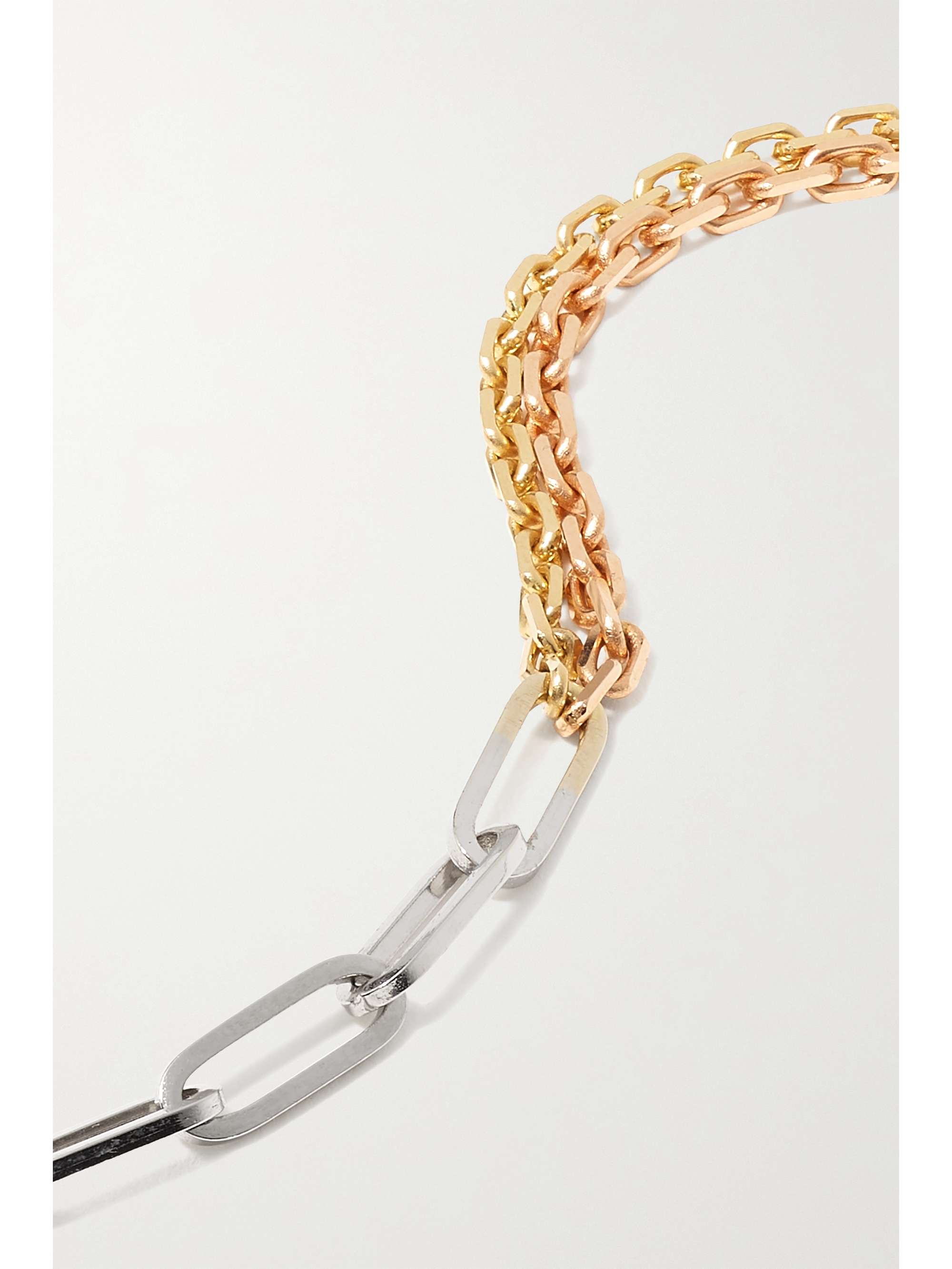 YVONNE LÉON 18-karat white, yellow and rose gold necklace