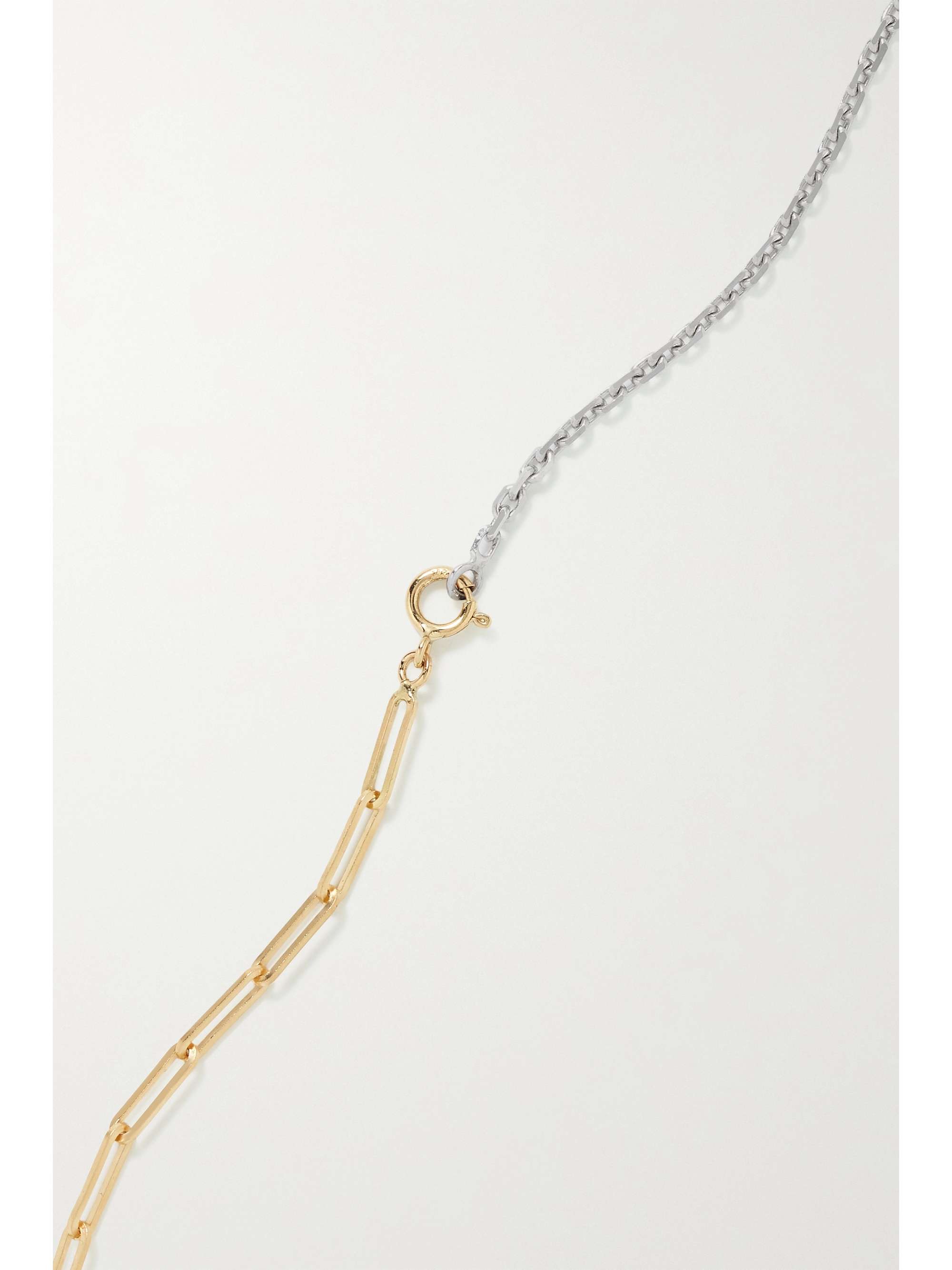 YVONNE LÉON 18-karat white and yellow gold sapphire necklace