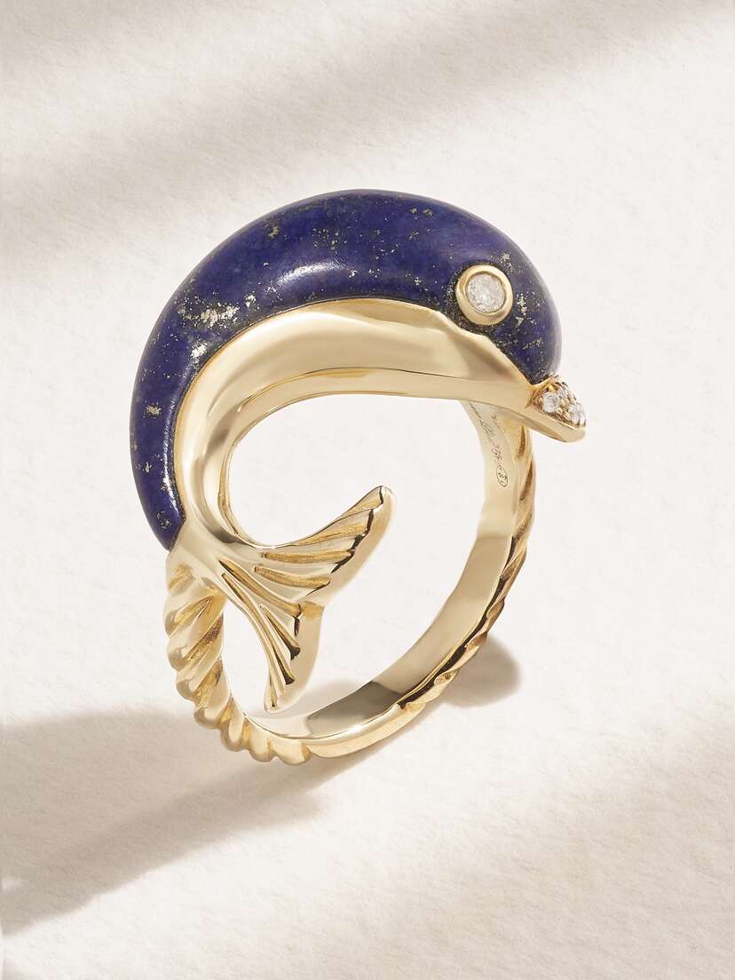 Yvonne Léon 9-karat , Lapis Lazuli And Diamond Ring