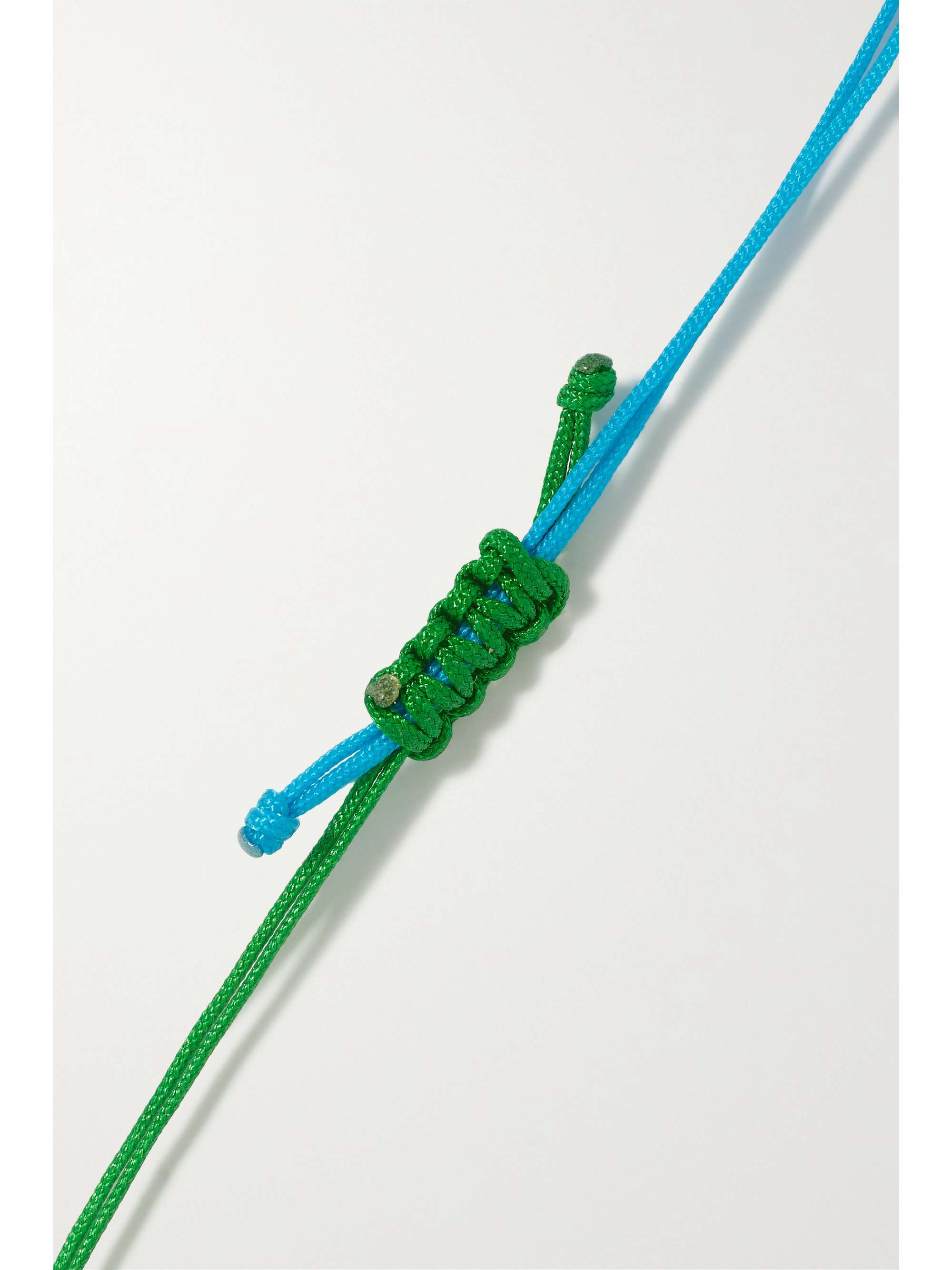 YVONNE LÉON 9-karat gold, cord, tsavorite and diamond bracelet