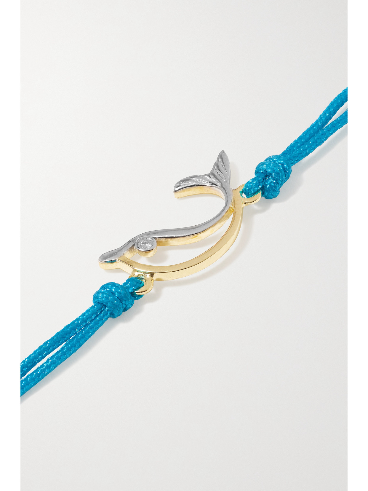 Yvonne Léon 9-karat White And Yellow Gold, Cord And Diamond Bracelet In Gold