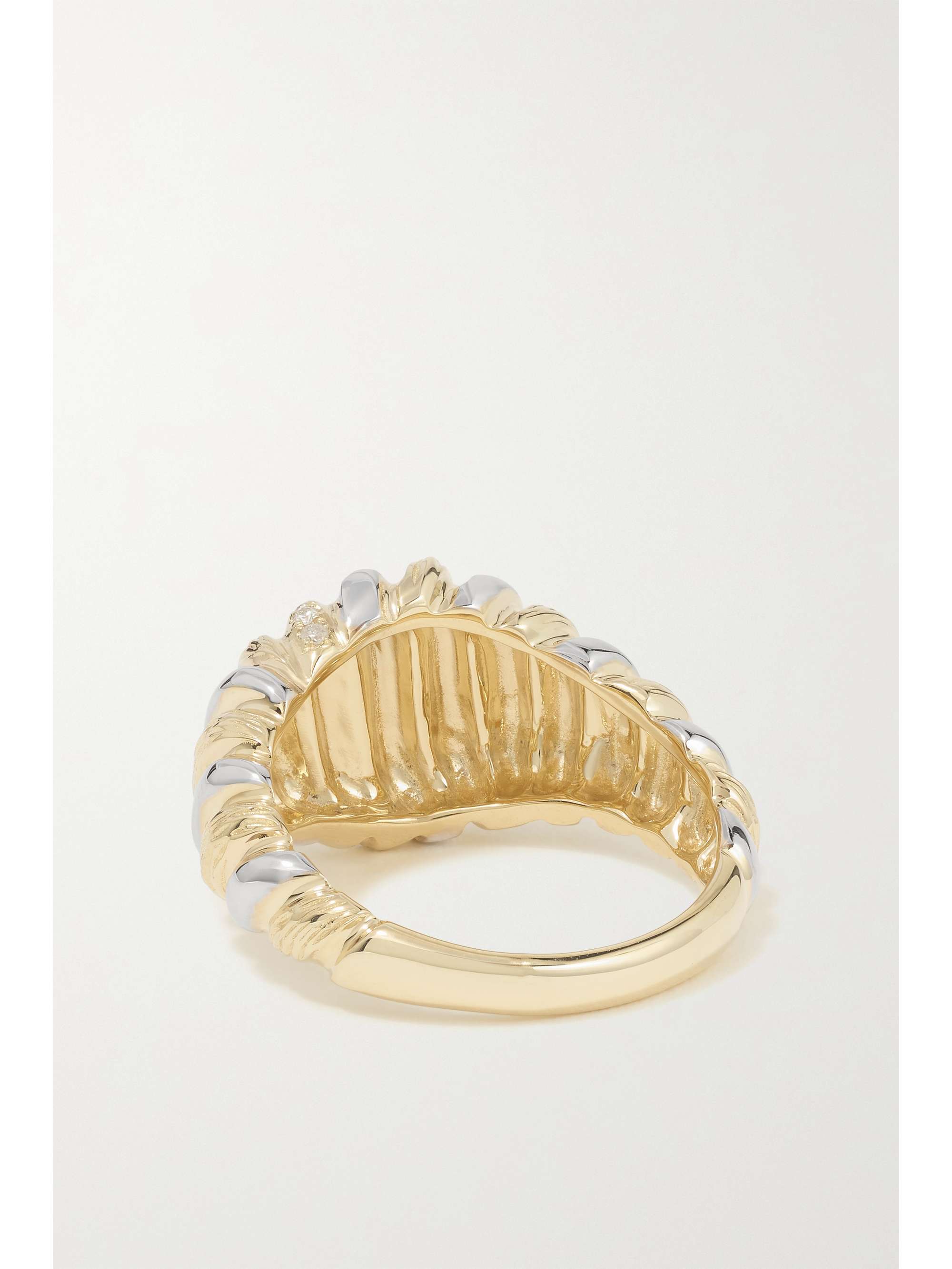 YVONNE LÉON 9-karat yellow and white gold diamond ring