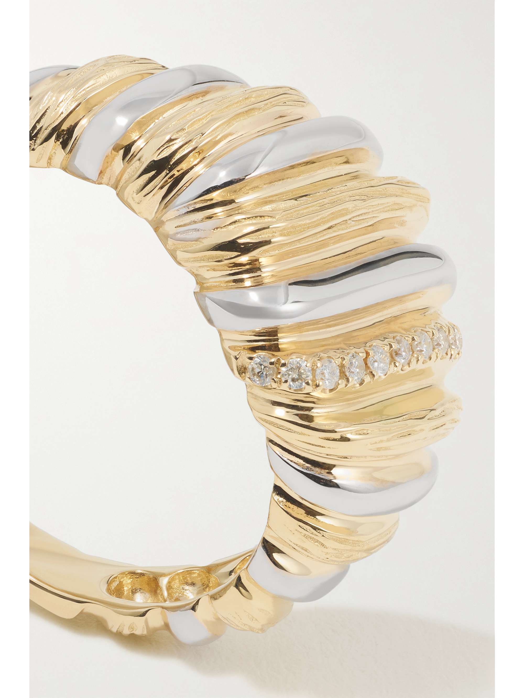 YVONNE LÉON 9-karat yellow and white gold diamond ring