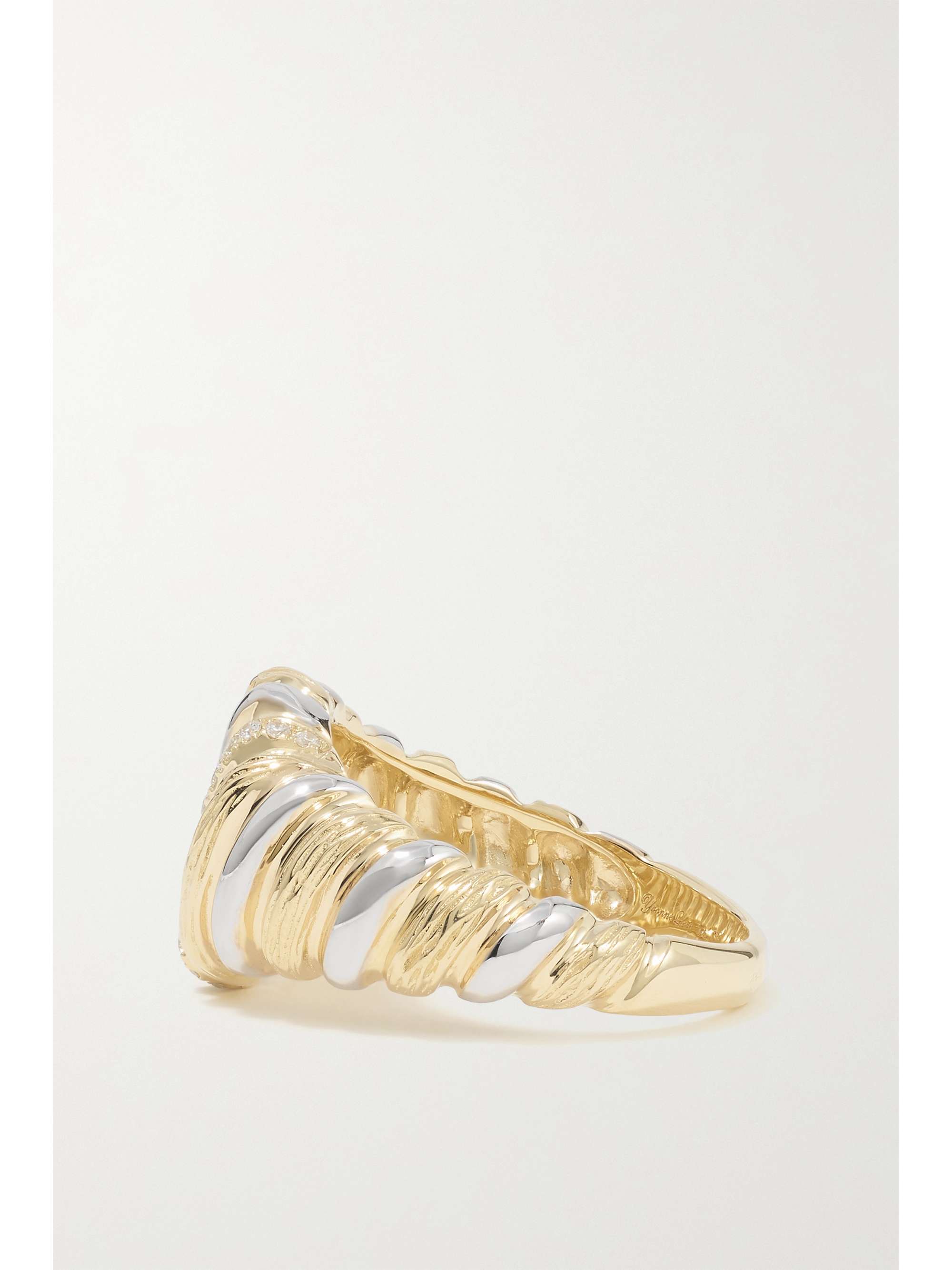 YVONNE LÉON 9-karat yellow and white gold diamond ring