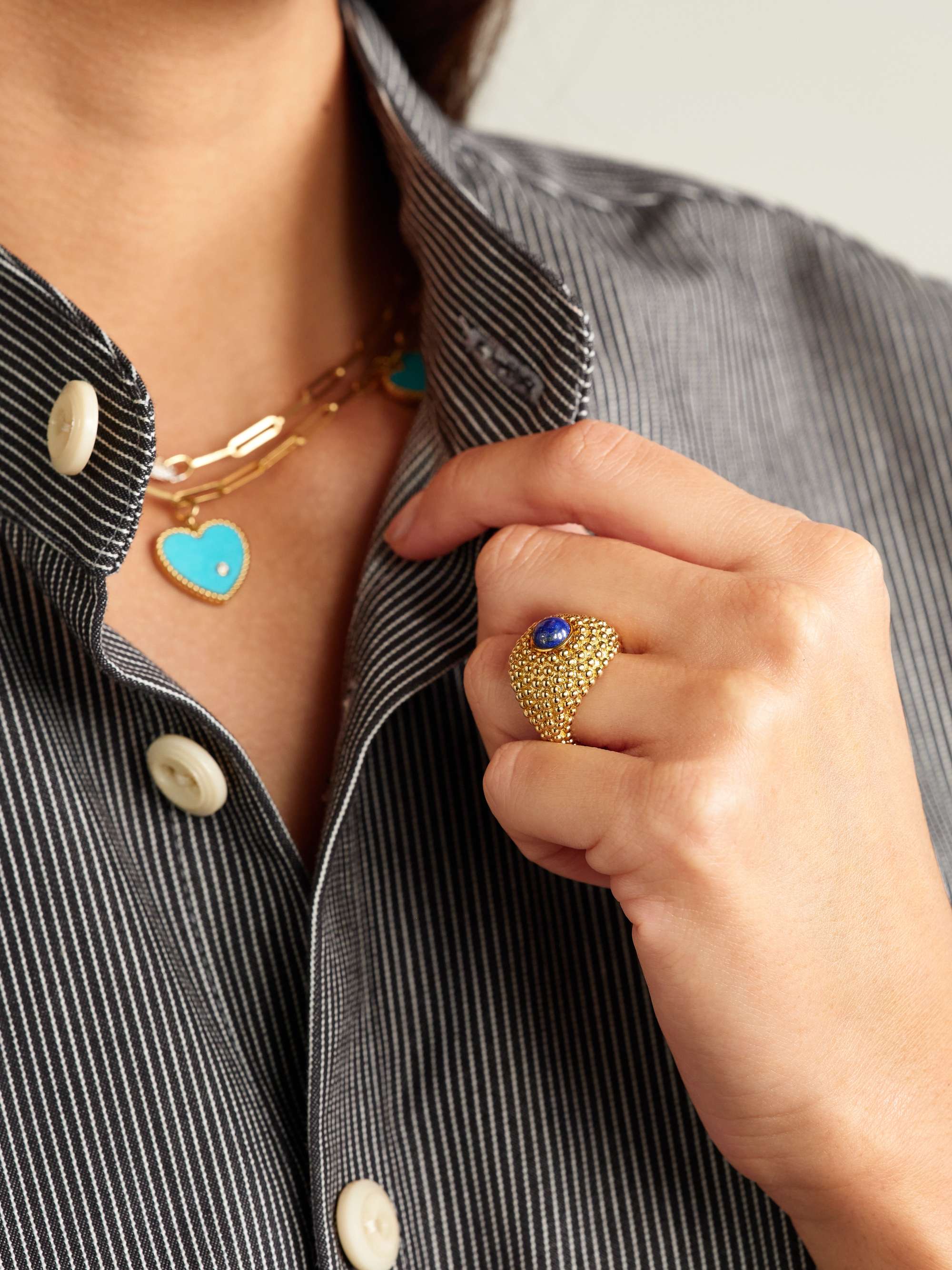 YVONNE LÉON 9-karat gold lapis lazuli ring