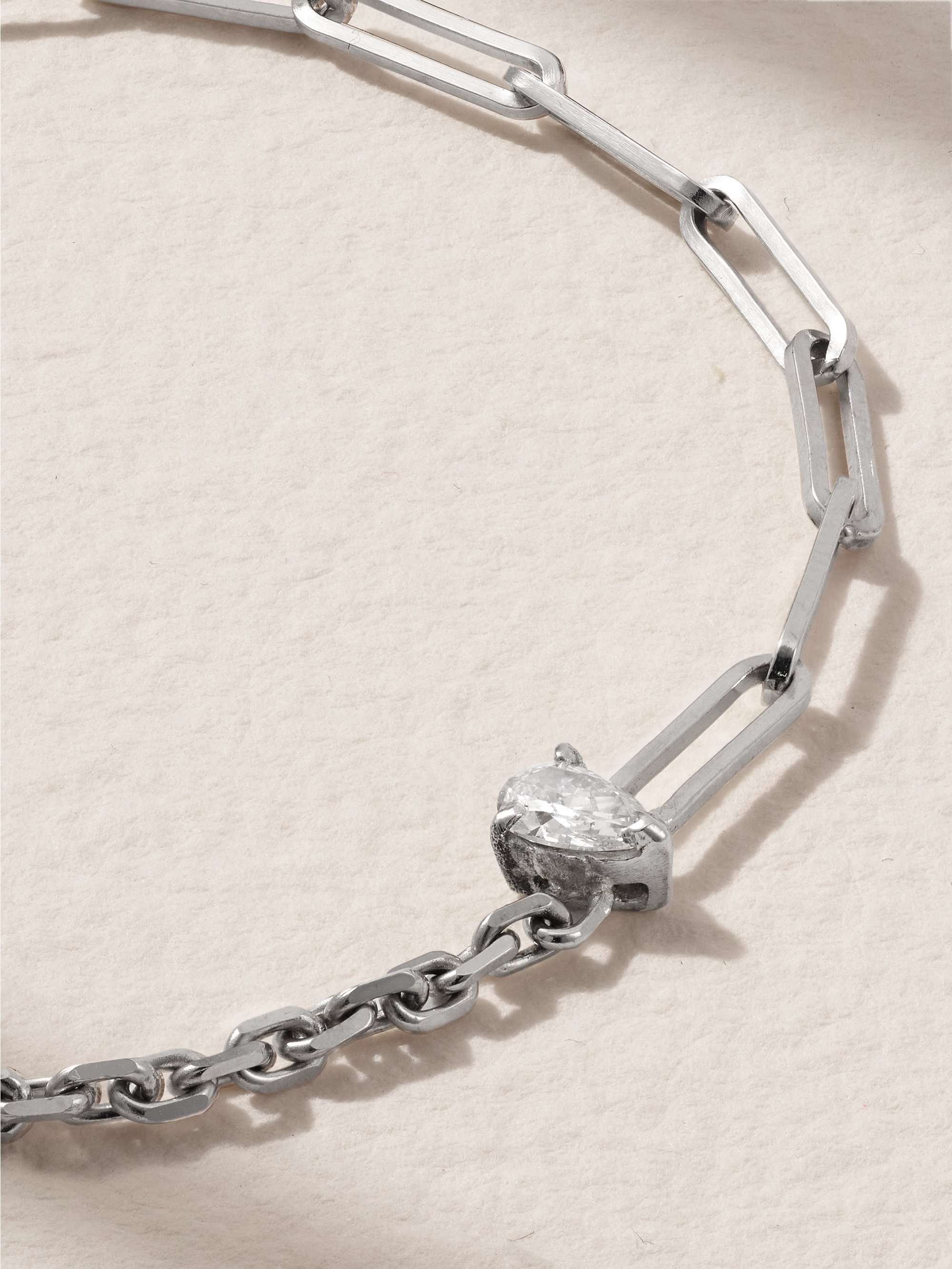 YVONNE LÉON 18-karat white gold diamond bracelet