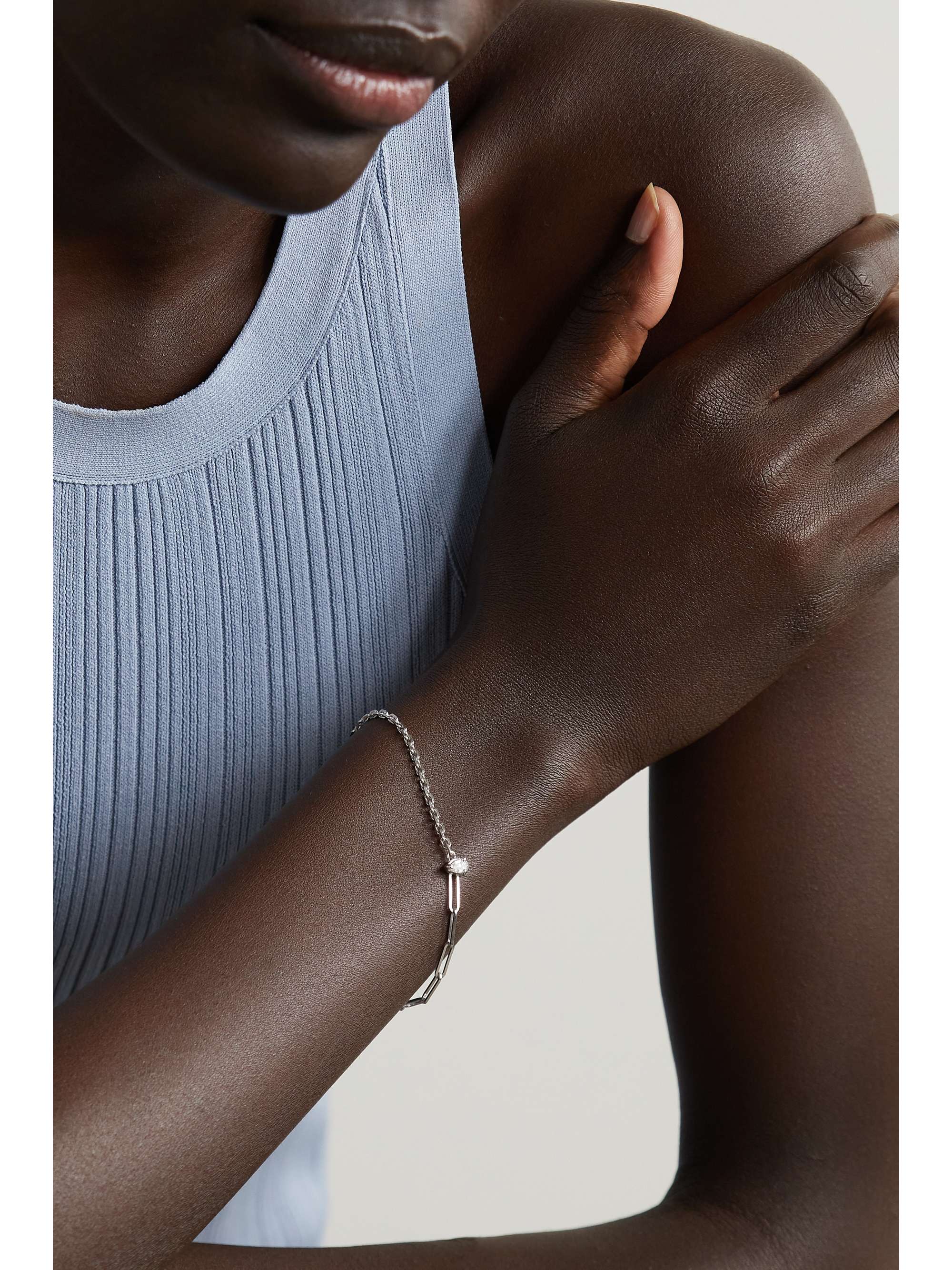 YVONNE LÉON 18-karat white gold diamond bracelet