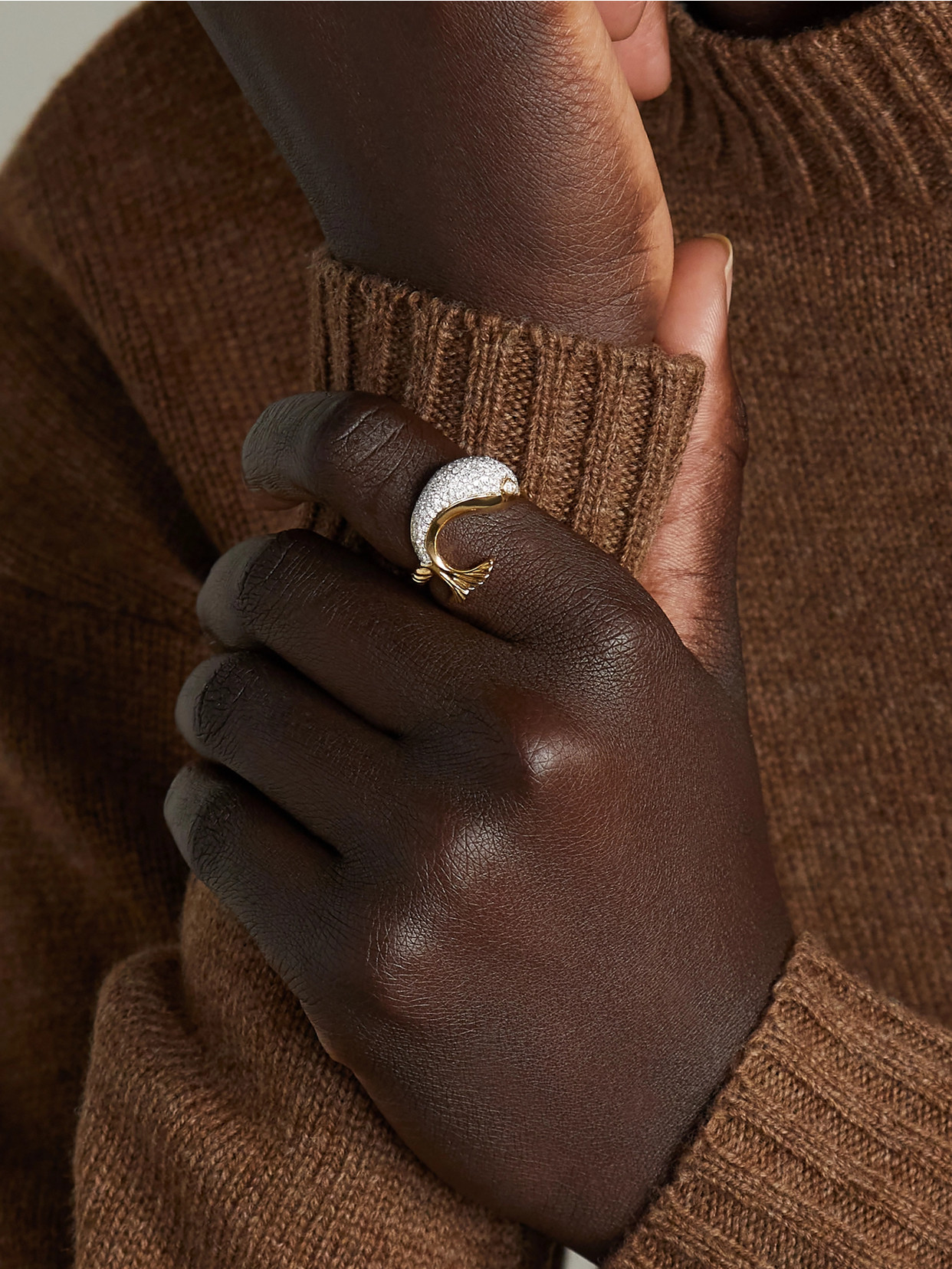 Yvonne Léon 18-karat Gold Diamond Ring In Gold