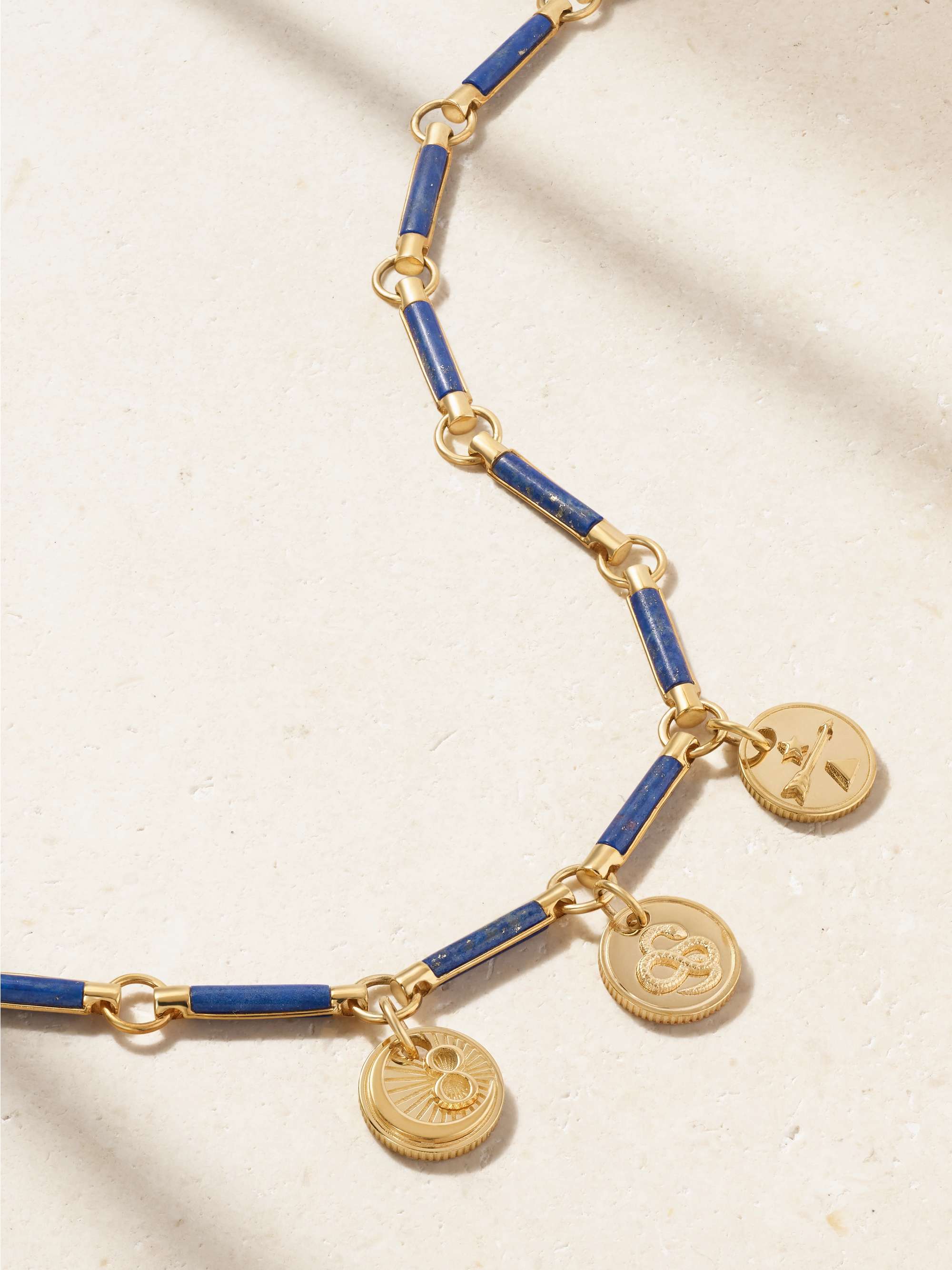 FOUNDRAE Karma, Wholeness and Dream 18-karat gold lapis lazuli necklace