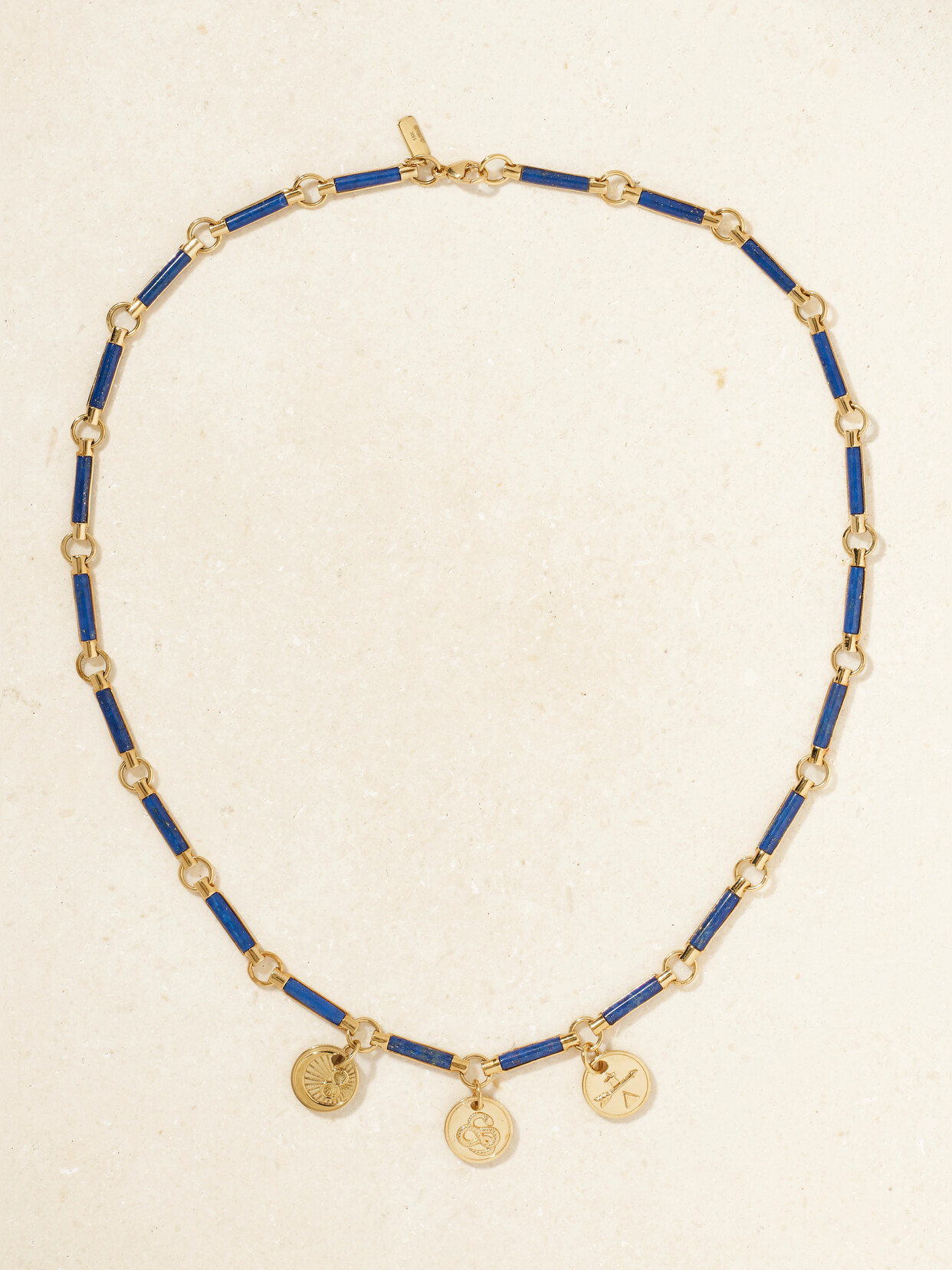 Foundrae - Karma, Wholeness And Dream 18-karat Gold Lapis Lazuli Necklace - One size