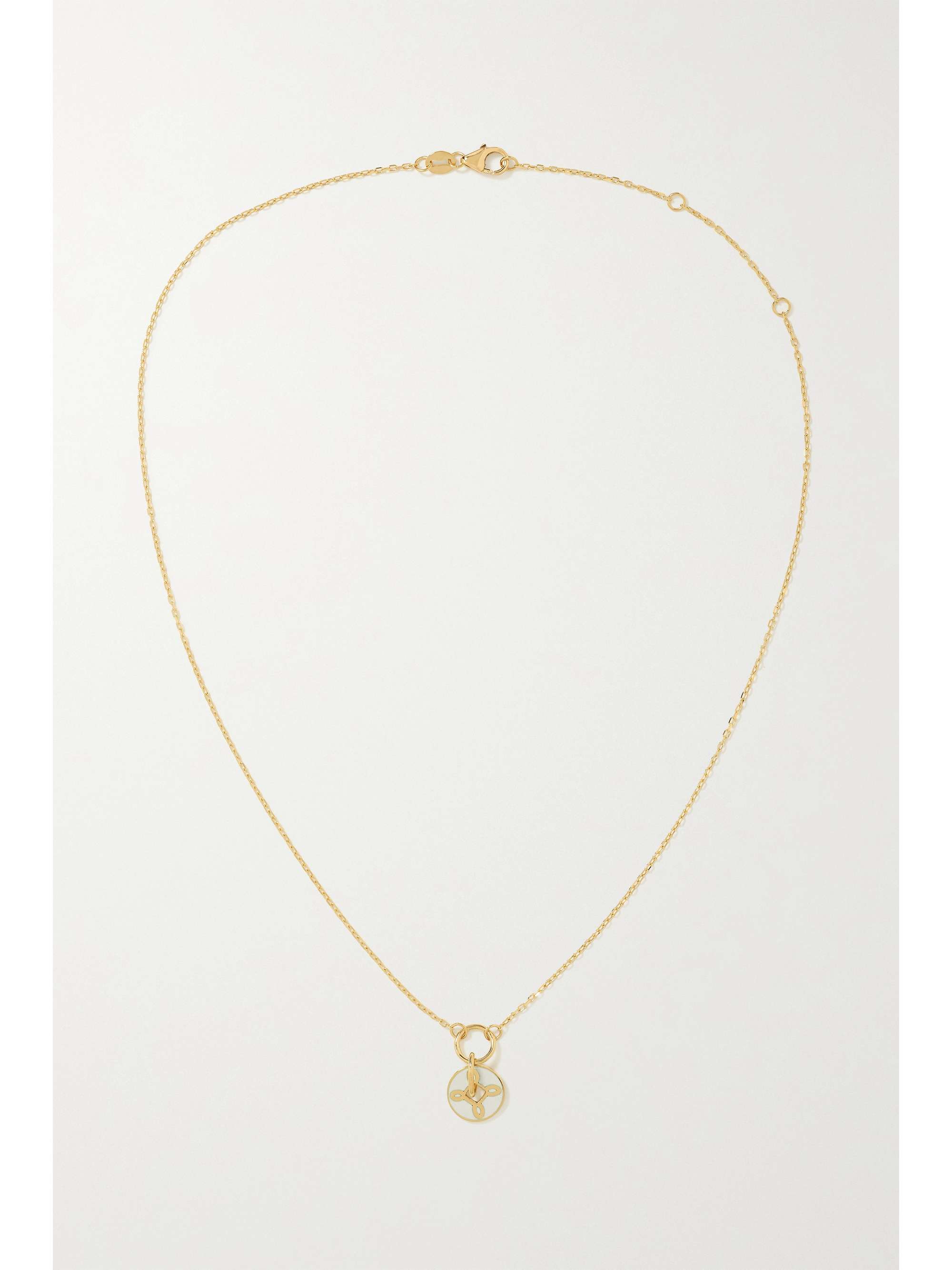 FOUNDRAE True Love 18-karat gold enamel necklace