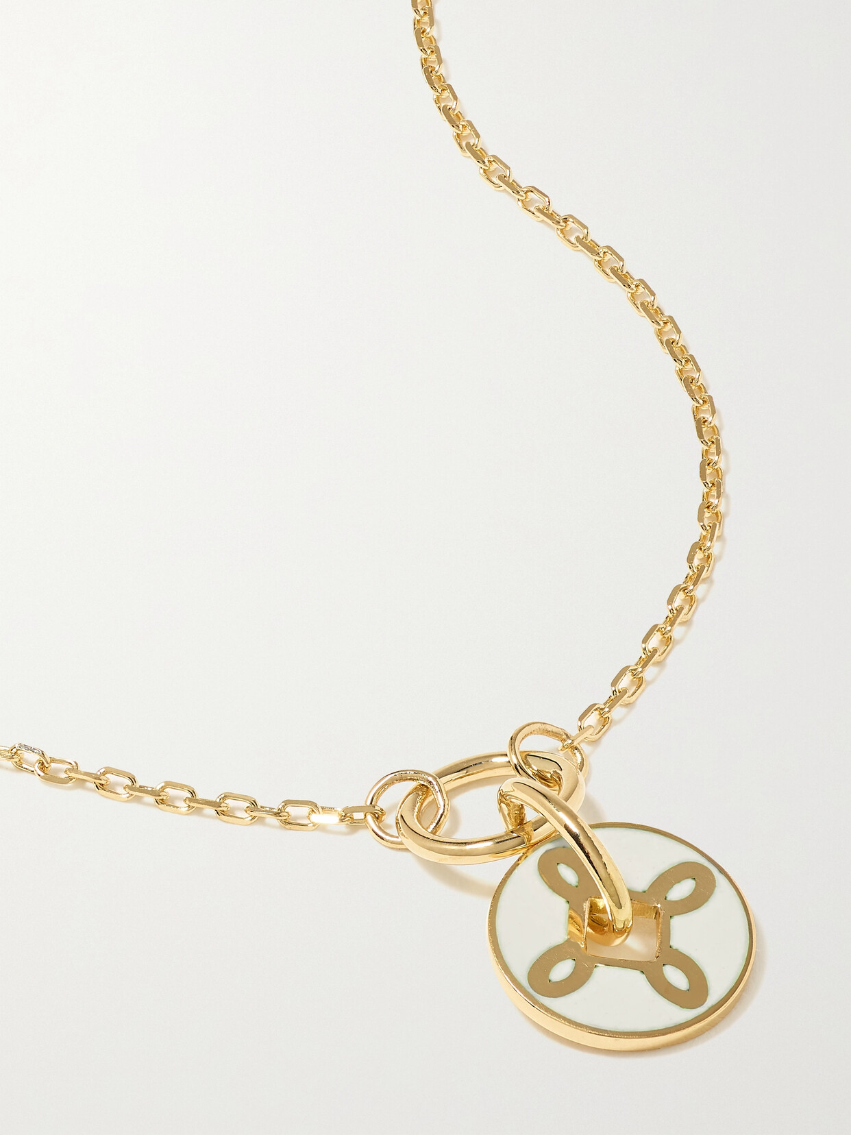 Foundrae True Love 18-karat  Enamel Necklace