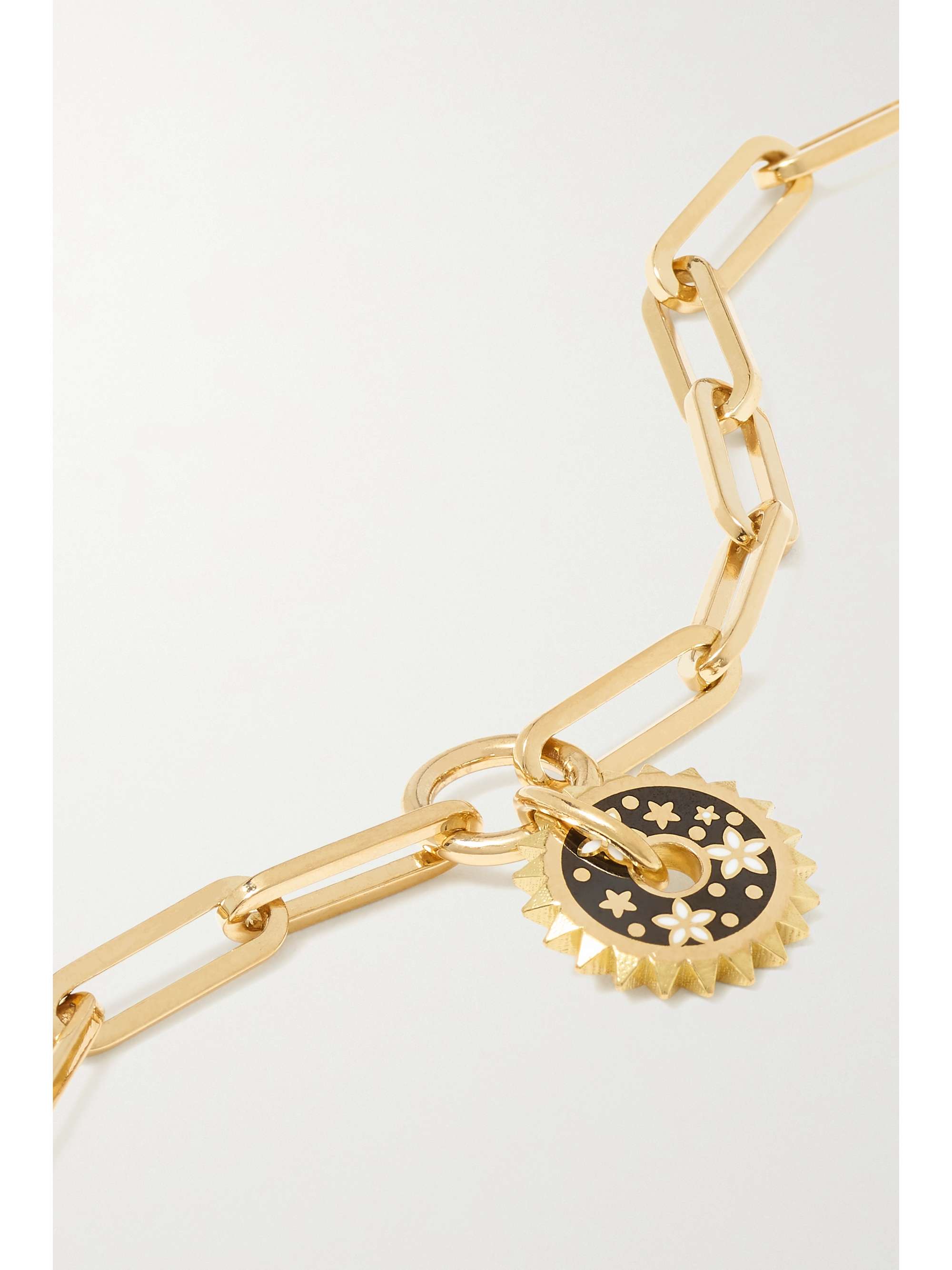 FOUNDRAE Resilience 18-karat gold and enamel bracelet