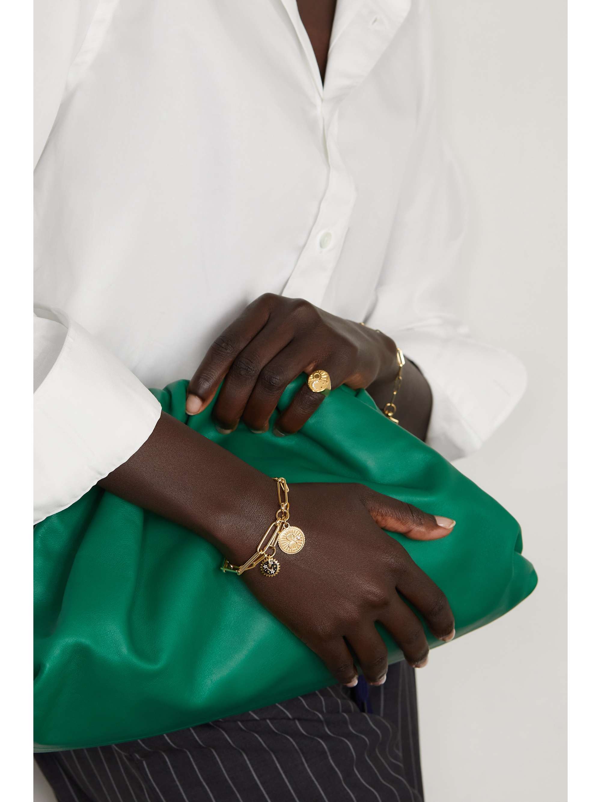 FOUNDRAE Resilience 18-karat gold and enamel bracelet