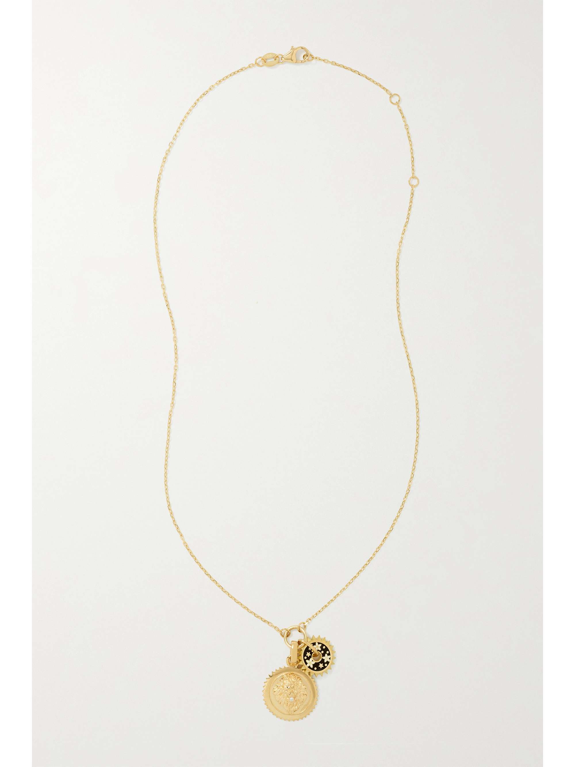 FOUNDRAE Resilience and Strength 18-karat gold, enamel and diamond necklace