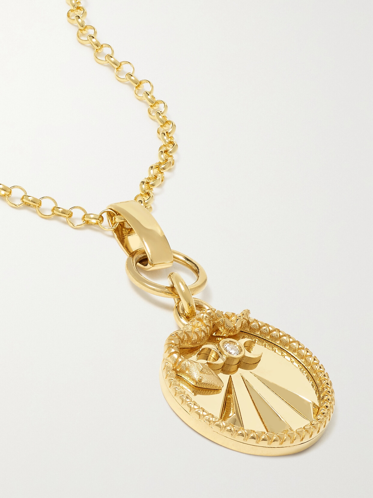 Foundrae Mind Body Soul 18-karat  Diamond Necklace